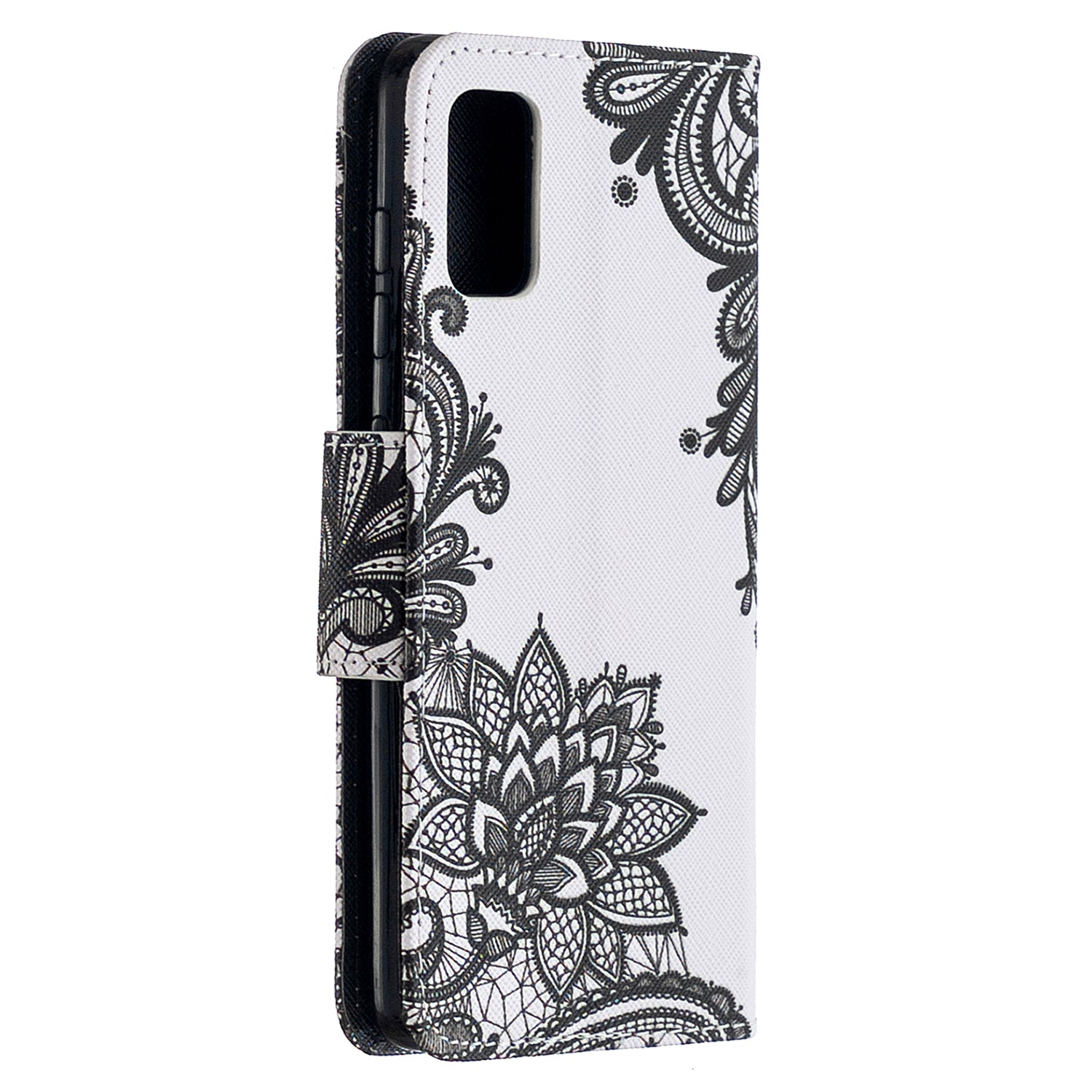 For Samsung Galaxy S20 FE 4G/5G/S20 Lite/S20 FE 2022 Pattern Printing PU Leather Wallet Stand Phone Cover - Lace Flower