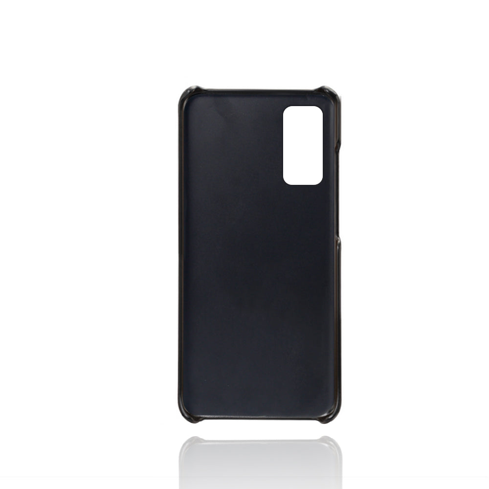 PU Leather Coated PC Case for Samsung Galaxy S20 FE 4G/5G/S20 Lite/S20 FE 2022 Protector Cover - Black