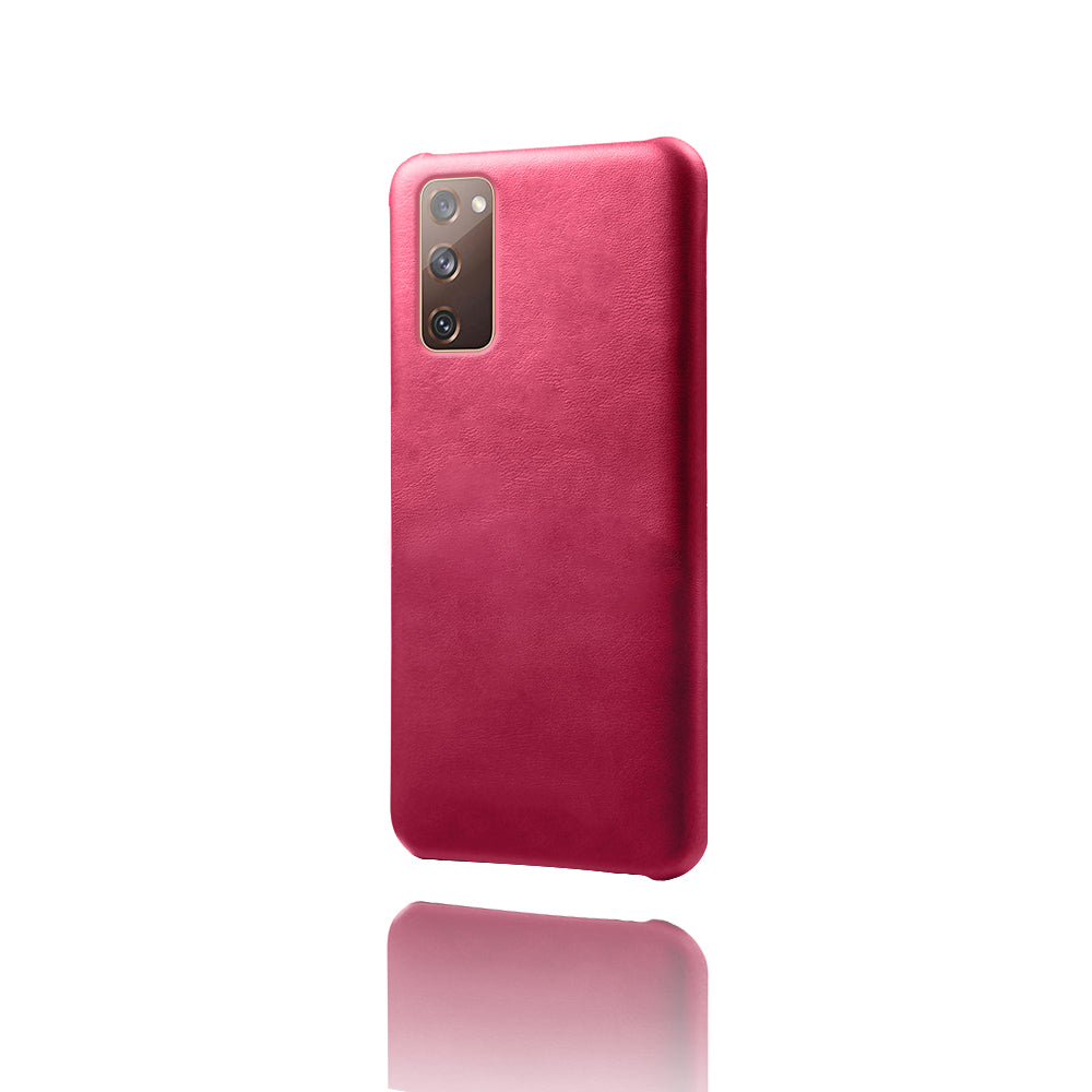 PU Leather Coated PC Case for Samsung Galaxy S20 FE 4G/5G/S20 Lite/S20 FE 2022 Protector Cover - Rose