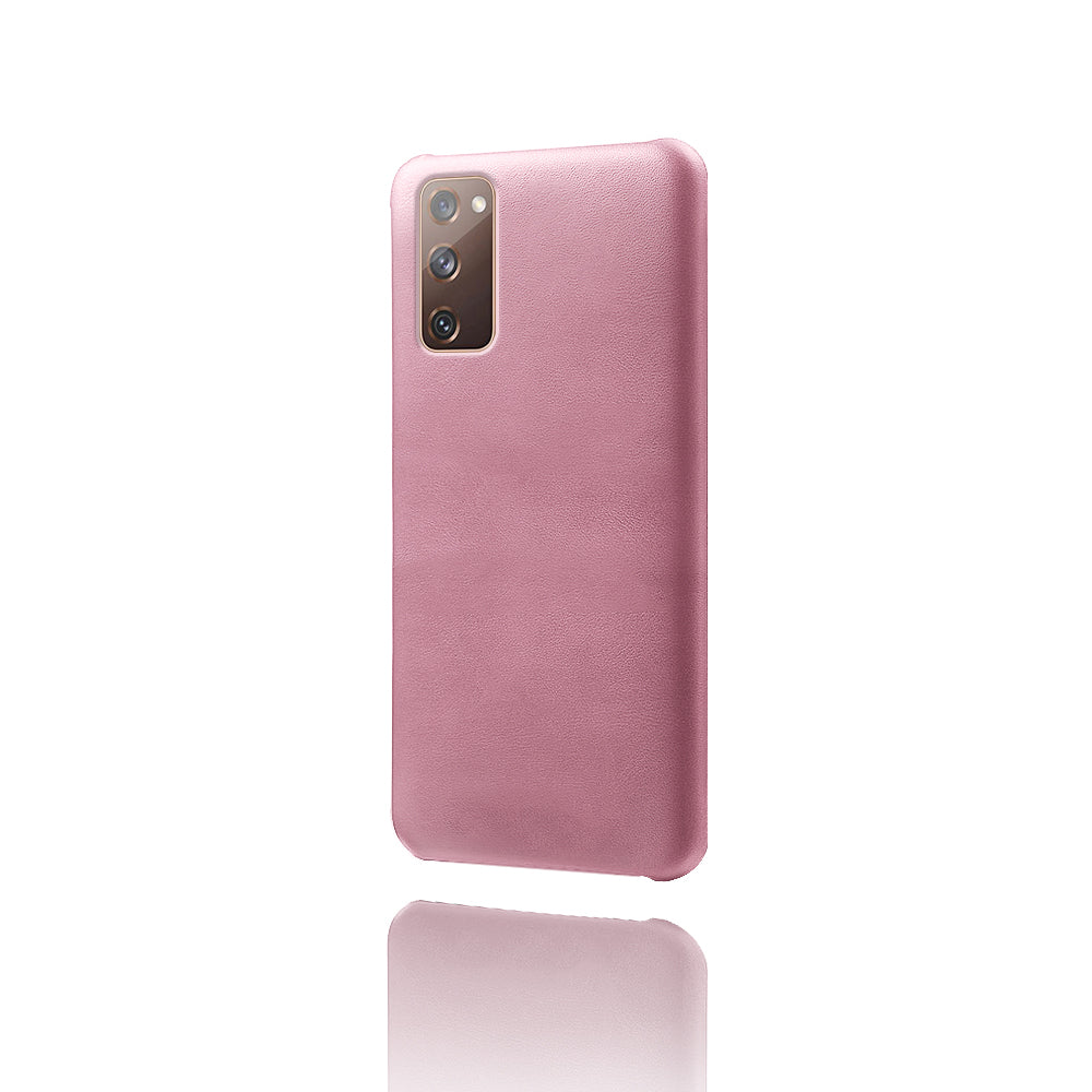 PU Leather Coated PC Case for Samsung Galaxy S20 FE 4G/5G/S20 Lite/S20 FE 2022 Protector Cover - Pink