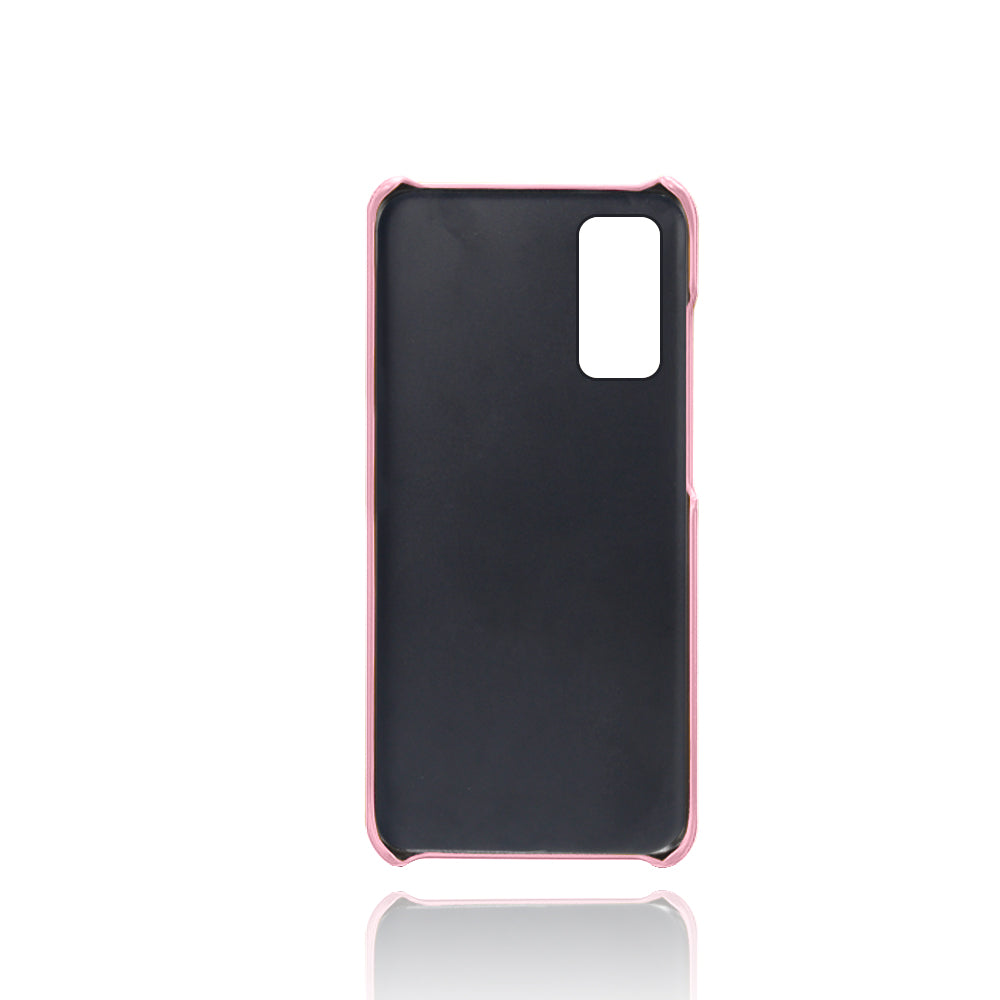 PU Leather Coated PC Case for Samsung Galaxy S20 FE 4G/5G/S20 Lite/S20 FE 2022 Protector Cover - Pink