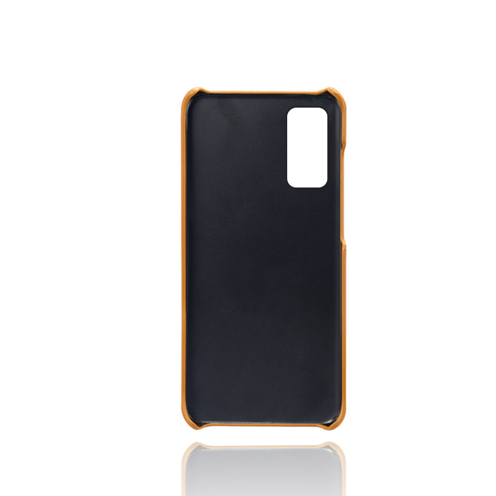 PU Leather Coated PC Case for Samsung Galaxy S20 FE 4G/5G/S20 Lite/S20 FE 2022 Protector Cover - Orange