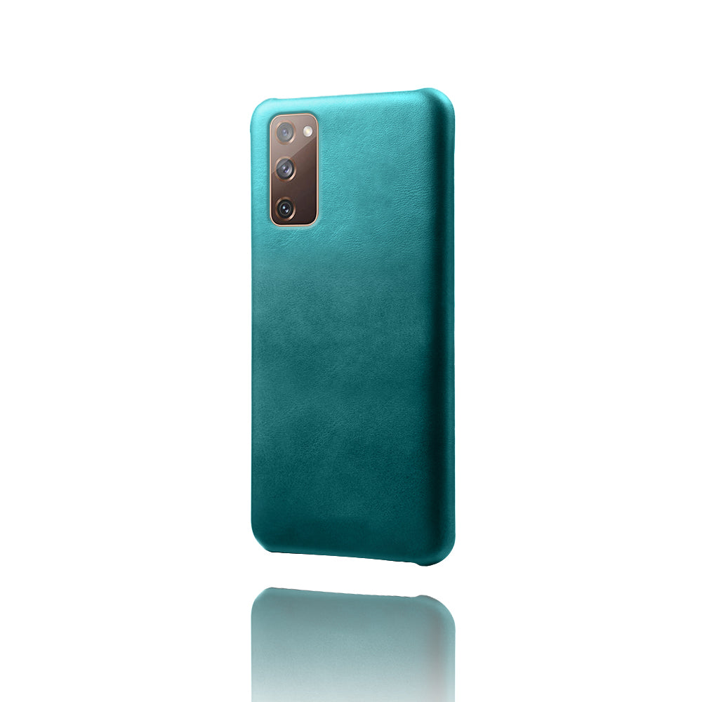 PU Leather Coated PC Case for Samsung Galaxy S20 FE 4G/5G/S20 Lite/S20 FE 2022 Protector Cover - Green