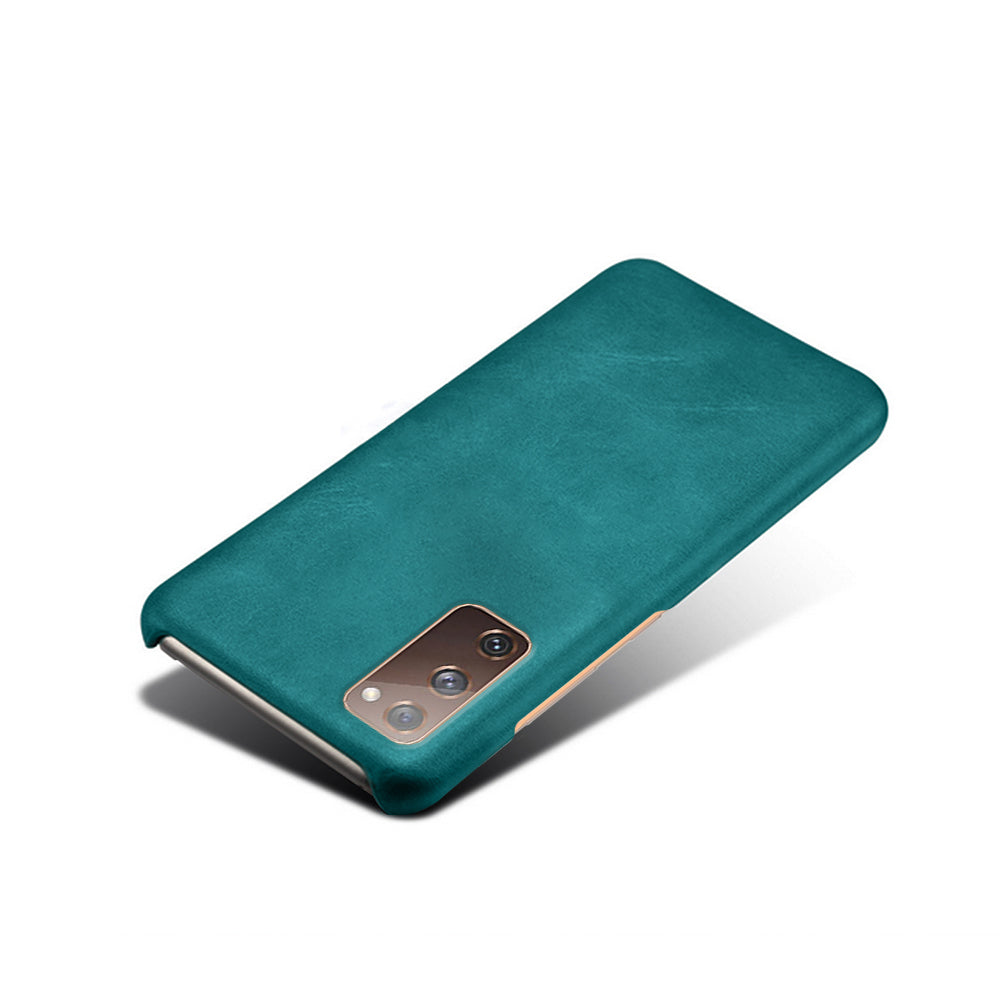 PU Leather Coated PC Case for Samsung Galaxy S20 FE 4G/5G/S20 Lite/S20 FE 2022 Protector Cover - Green