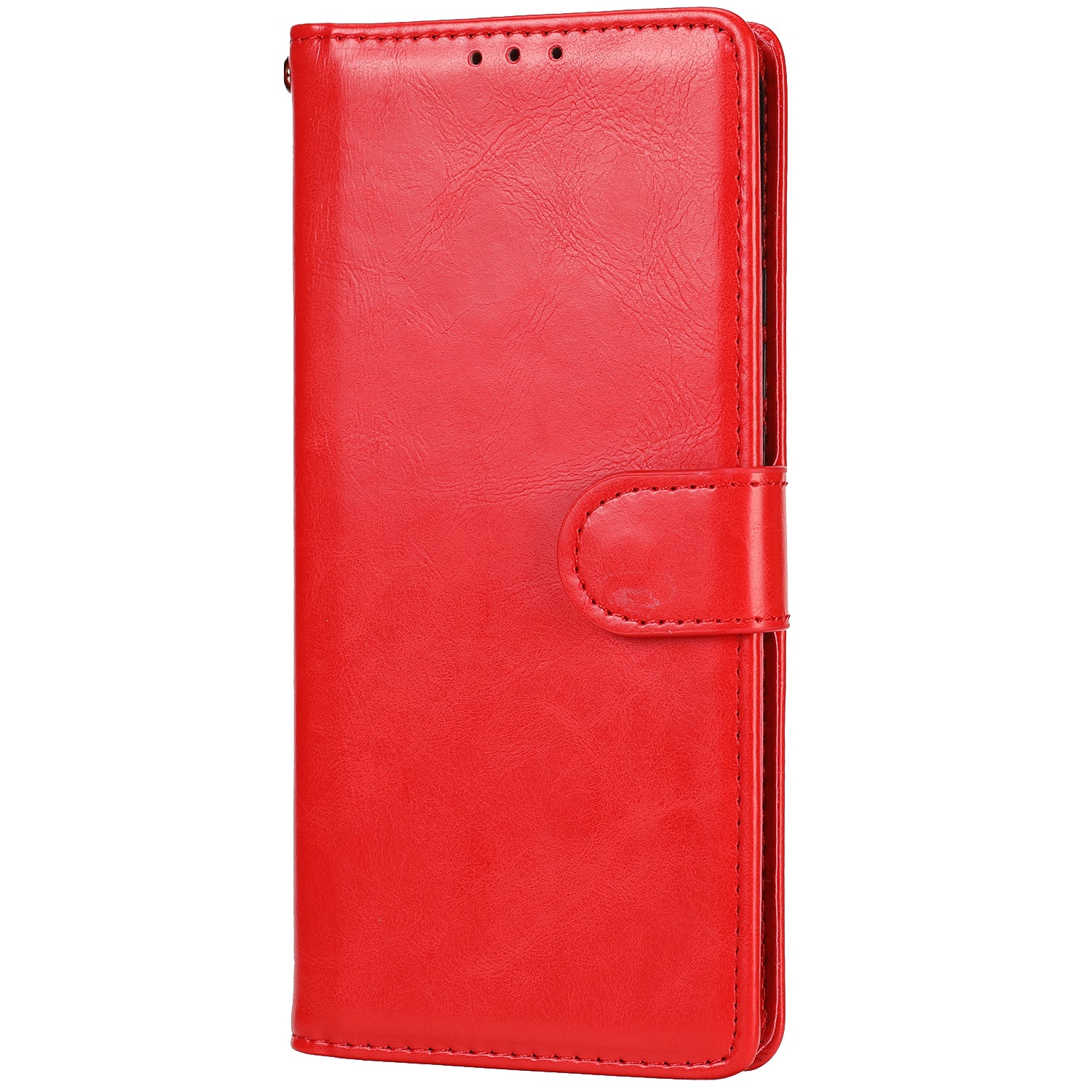 Crazy Horse Texture Leather Folio Flip Phone Cover Case for Samsung Galaxy S20 FE/S20 Fan Edition/S20 FE 5G/S20 Fan Edition 5G - Red