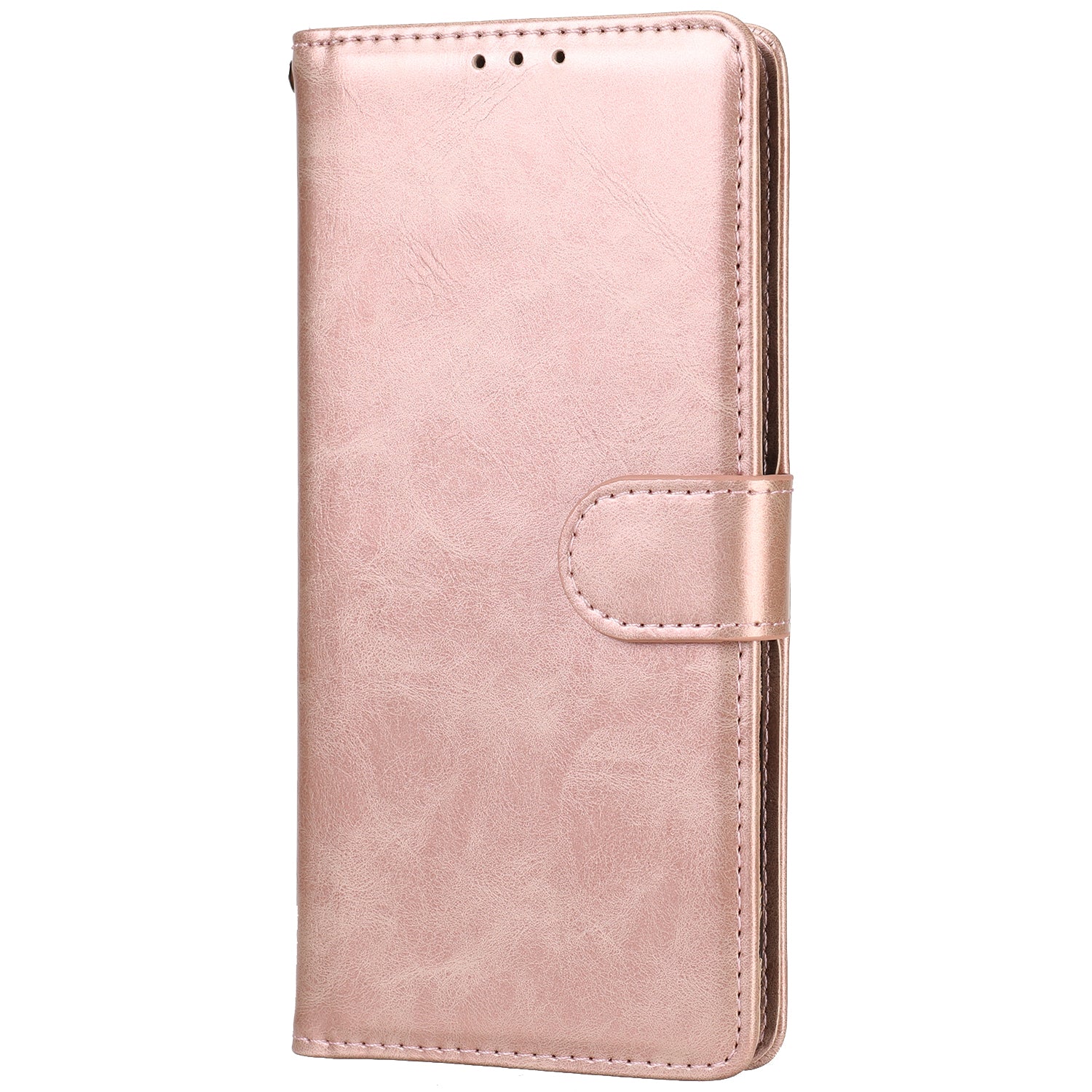 Crazy Horse Texture Leather Folio Flip Phone Cover Case for Samsung Galaxy S20 FE/S20 Fan Edition/S20 FE 5G/S20 Fan Edition 5G - Rose Gold