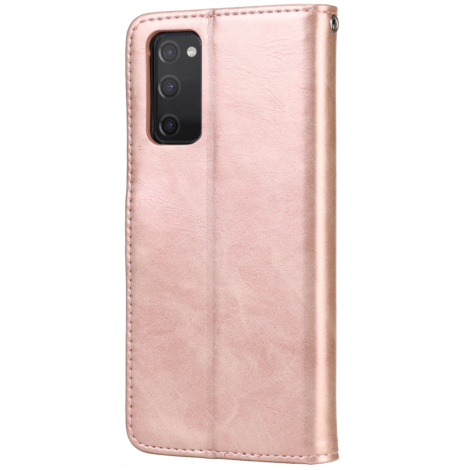 Crazy Horse Texture Leather Folio Flip Phone Cover Case for Samsung Galaxy S20 FE/S20 Fan Edition/S20 FE 5G/S20 Fan Edition 5G - Rose Gold