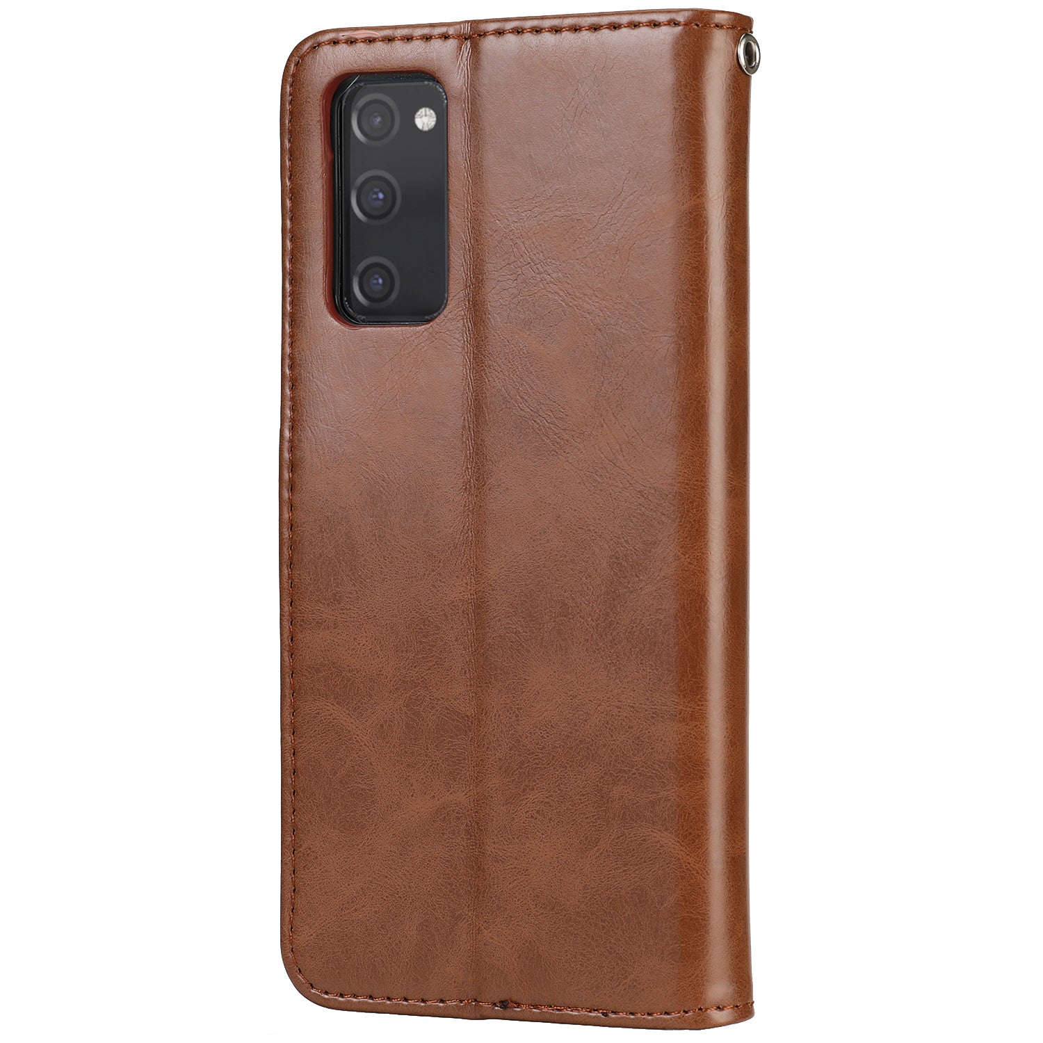 Crazy Horse Texture Leather Folio Flip Phone Cover Case for Samsung Galaxy S20 FE/S20 Fan Edition/S20 FE 5G/S20 Fan Edition 5G - Brown