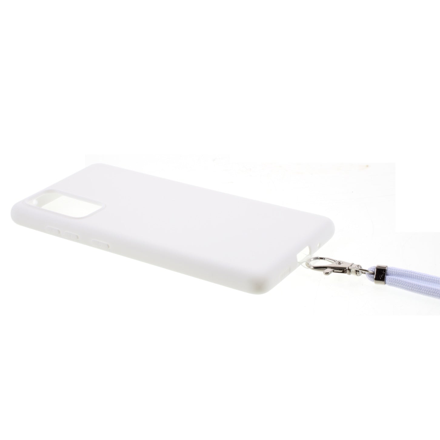 Solid Color Candy TPU Cover with Lanyard for Samsung Galaxy S20 FE/S20 Fan Edition/S20 FE 5G/S20 Fan Edition 5G - White