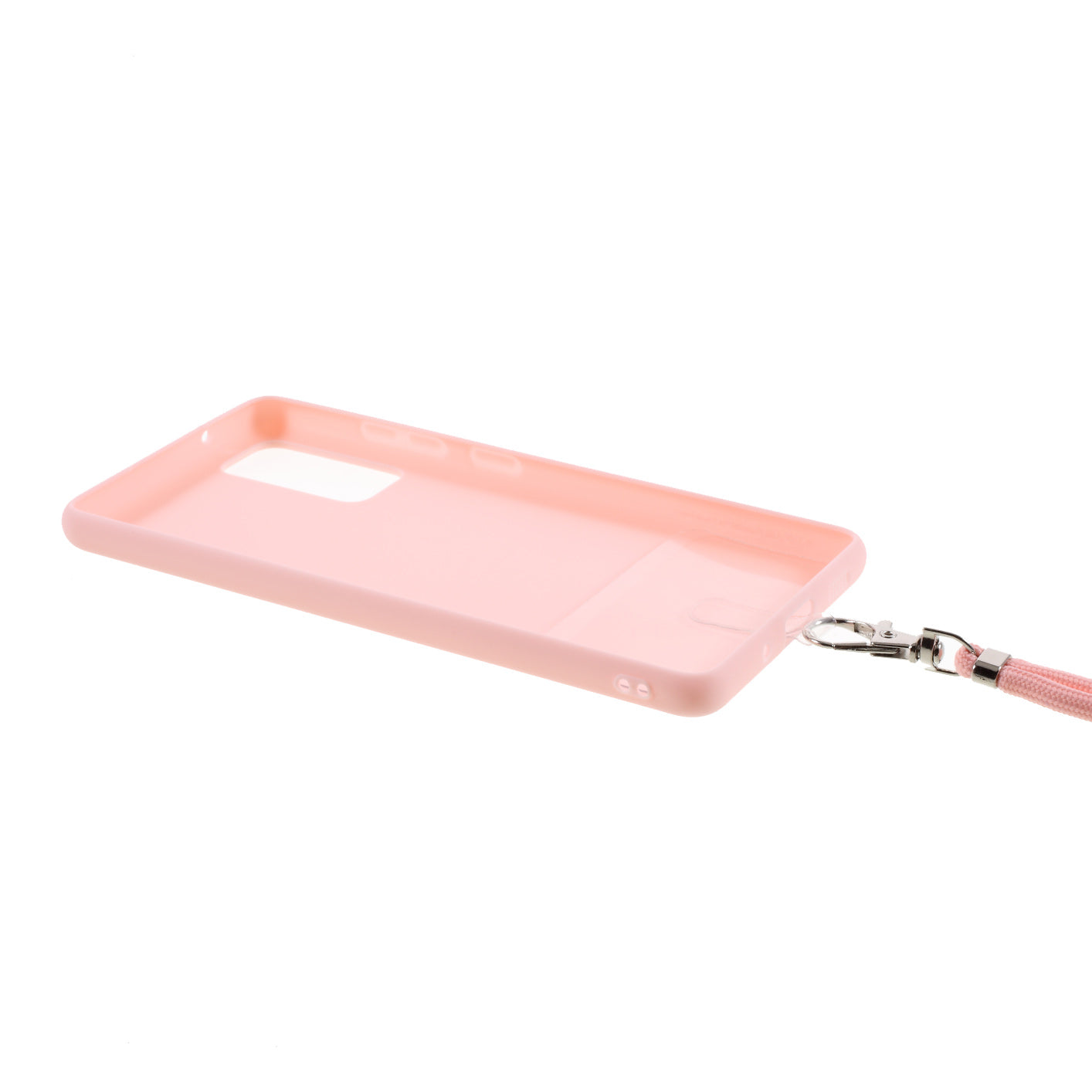 Solid Color Candy TPU Cover with Lanyard for Samsung Galaxy S20 FE/S20 Fan Edition/S20 FE 5G/S20 Fan Edition 5G - Pink