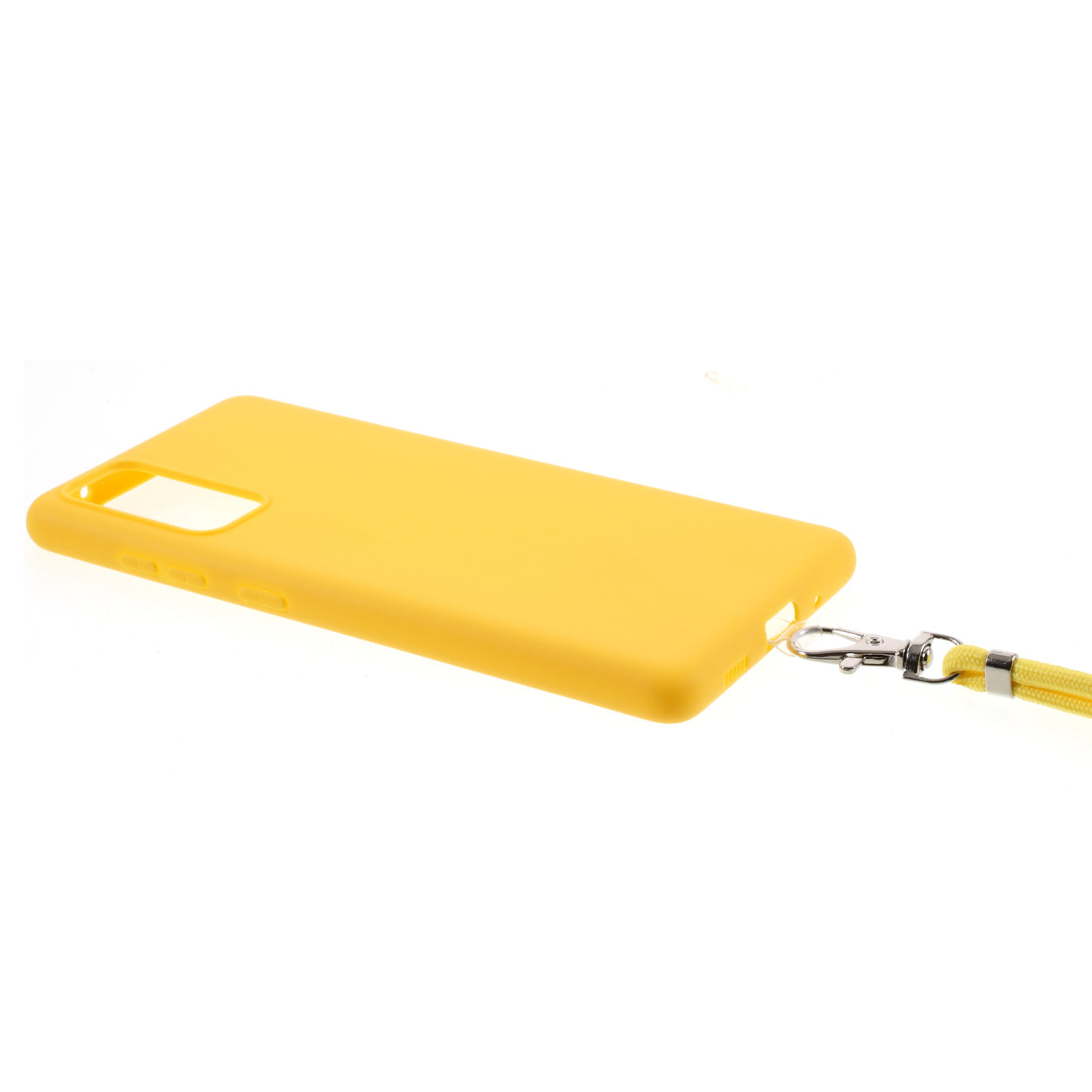 Solid Color Candy TPU Cover with Lanyard for Samsung Galaxy S20 FE/S20 Fan Edition/S20 FE 5G/S20 Fan Edition 5G - Yellow