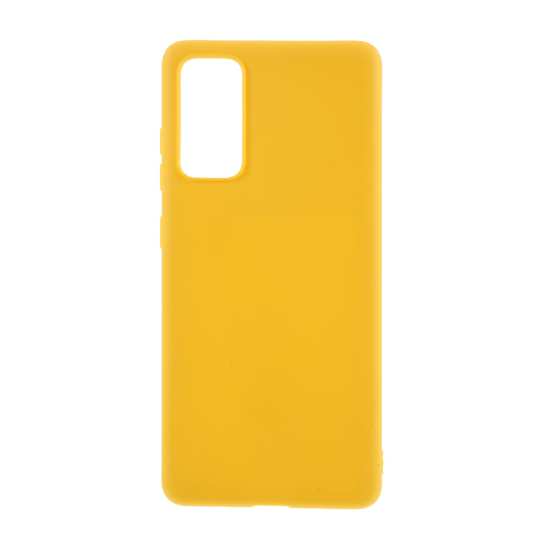 Solid Color Candy TPU Cover with Lanyard for Samsung Galaxy S20 FE/S20 Fan Edition/S20 FE 5G/S20 Fan Edition 5G - Yellow