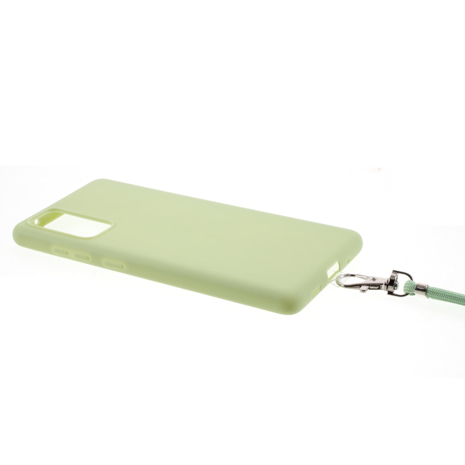 Solid Color Candy TPU Cover with Lanyard for Samsung Galaxy S20 FE/S20 Fan Edition/S20 FE 5G/S20 Fan Edition 5G - Green