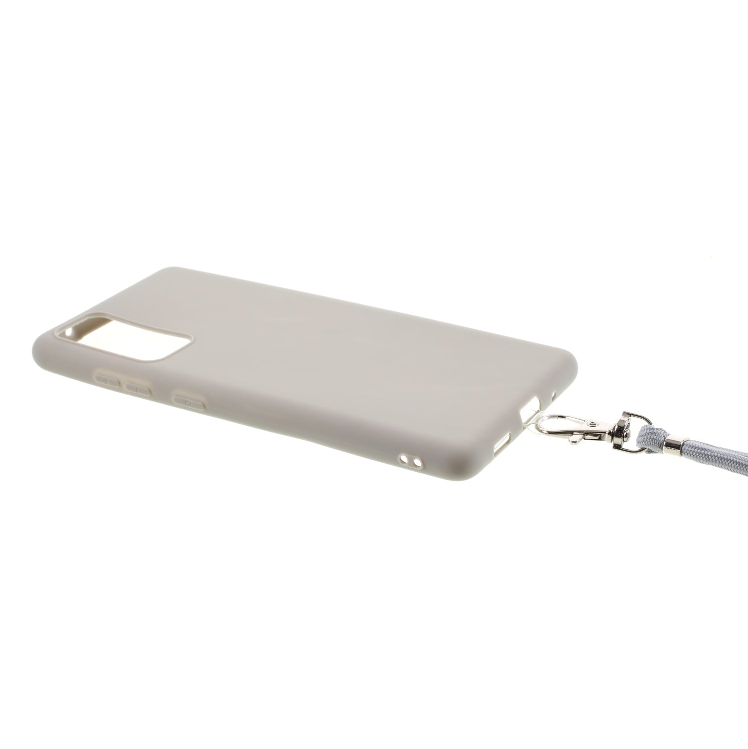 Solid Color Candy TPU Cover with Lanyard for Samsung Galaxy S20 FE/S20 Fan Edition/S20 FE 5G/S20 Fan Edition 5G - Grey