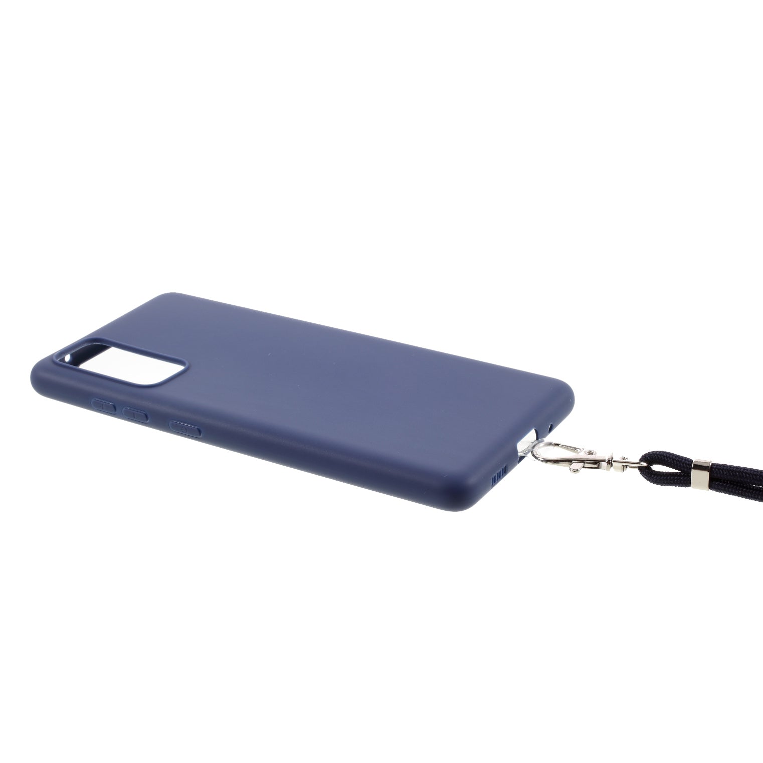 Solid Color Candy TPU Cover with Lanyard for Samsung Galaxy S20 FE/S20 Fan Edition/S20 FE 5G/S20 Fan Edition 5G - Dark Blue