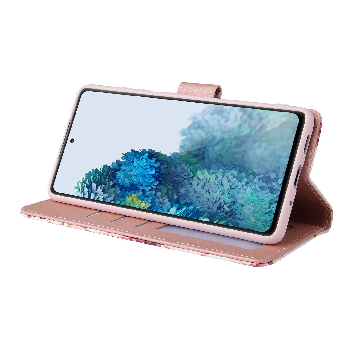 For Samsung Galaxy S20 FE 4G/5G/S20 Lite/S20 FE 2022 Lacquered Marble Pattern Leather Protection Case - Light Pink