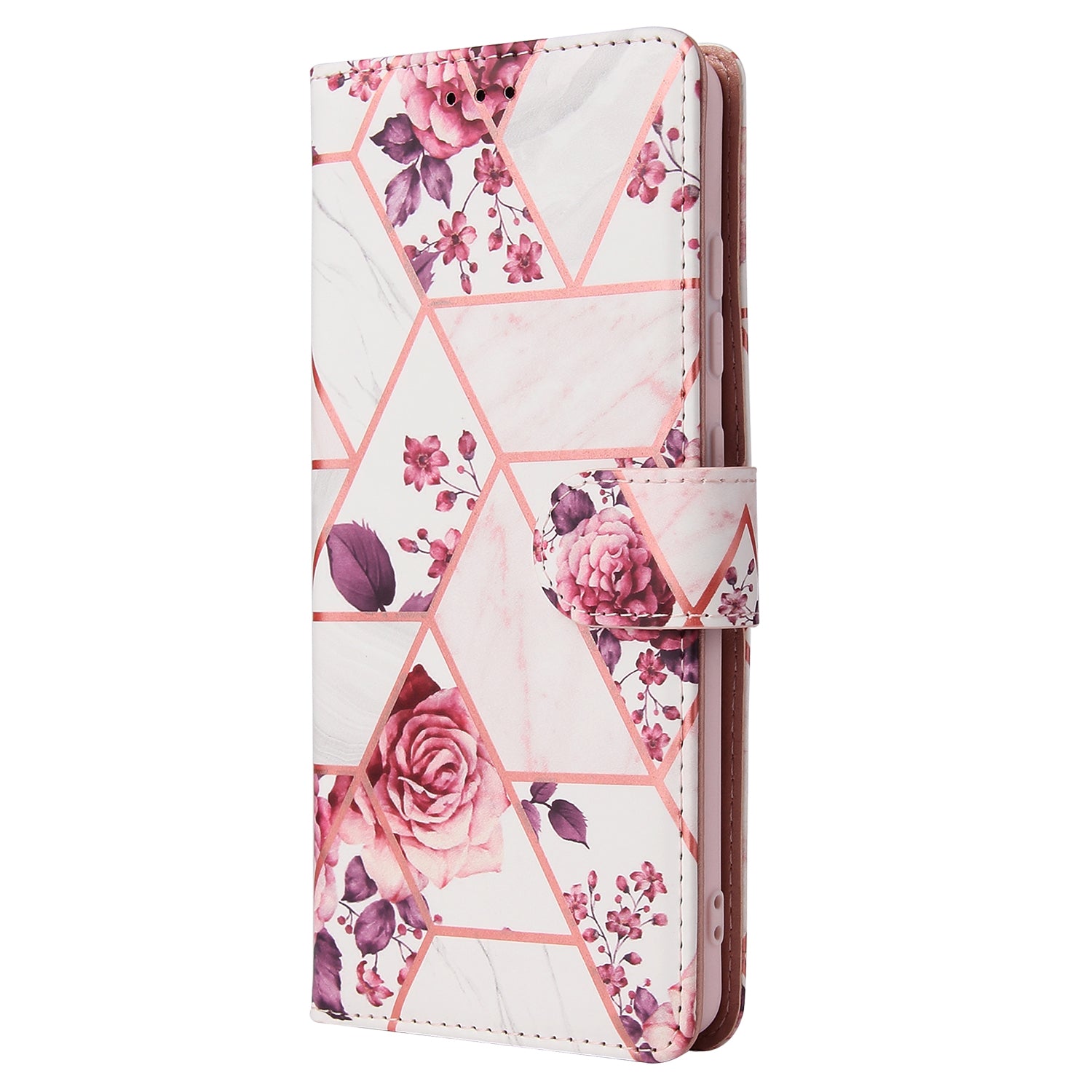 For Samsung Galaxy S20 FE 4G/5G/S20 Lite/S20 FE 2022 Lacquered Marble Pattern Leather Protection Case - Light Pink