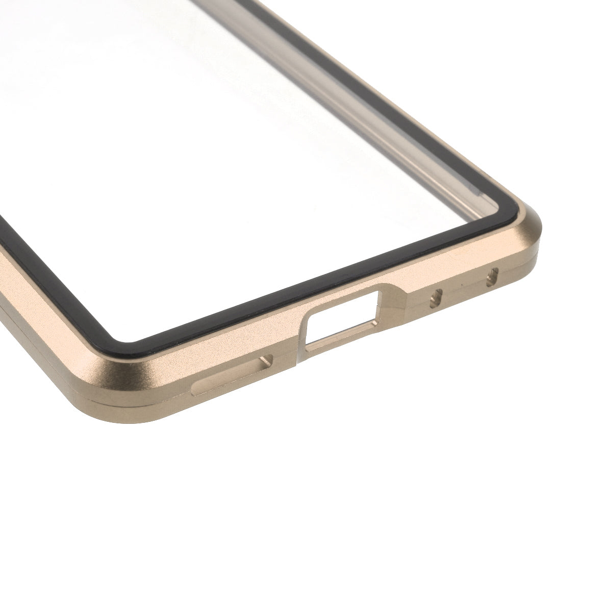 For Samsung Galaxy S20 FE 4G / 5G / S20 Lite / S20 FE 2022 Double-sided Tempered Glass + Magnetic Metal Frame Phone Case - Gold