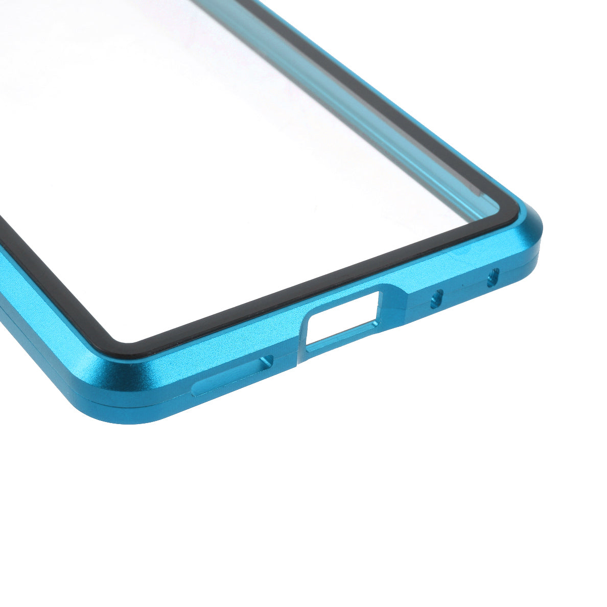 For Samsung Galaxy S20 FE 4G / 5G / S20 Lite / S20 FE 2022 Double-sided Tempered Glass + Magnetic Metal Frame Phone Case - Blue