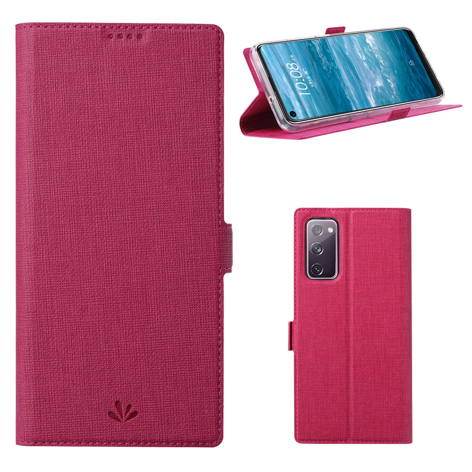 VILI K Series for Samsung Galaxy S20 FE 4G/5G/S20 Lite/S20 FE 2022 Wallet Stand Leather Cover - Rose