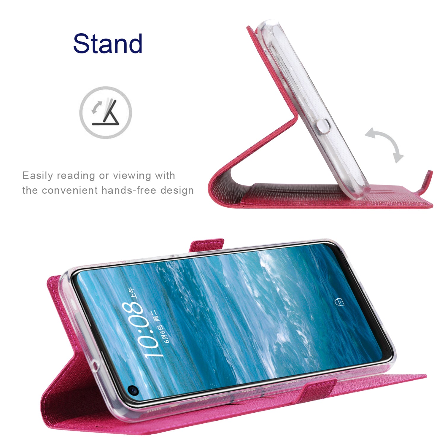 VILI K Series for Samsung Galaxy S20 FE 4G/5G/S20 Lite/S20 FE 2022 Wallet Stand Leather Cover - Rose