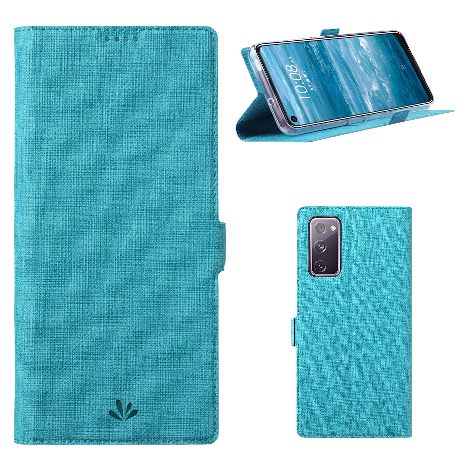 VILI K Series for Samsung Galaxy S20 FE 4G/5G/S20 Lite/S20 FE 2022 Wallet Stand Leather Cover - Blue