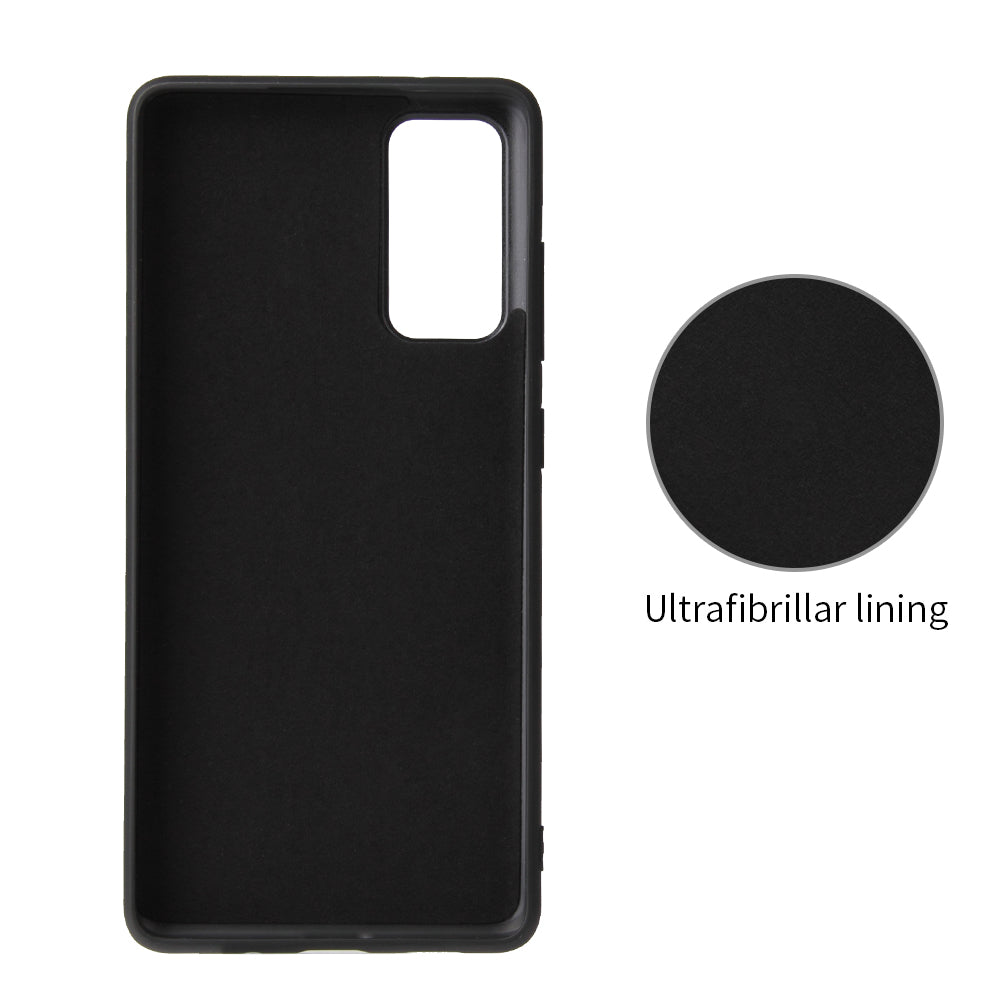 For Samsung Galaxy S20 FE 4G/5G/S20 Lite/S20 FE 2022 PU Leather Coated Phone Cover Shell + Ring-Shape Kickstand - Carbon Fiber Texture