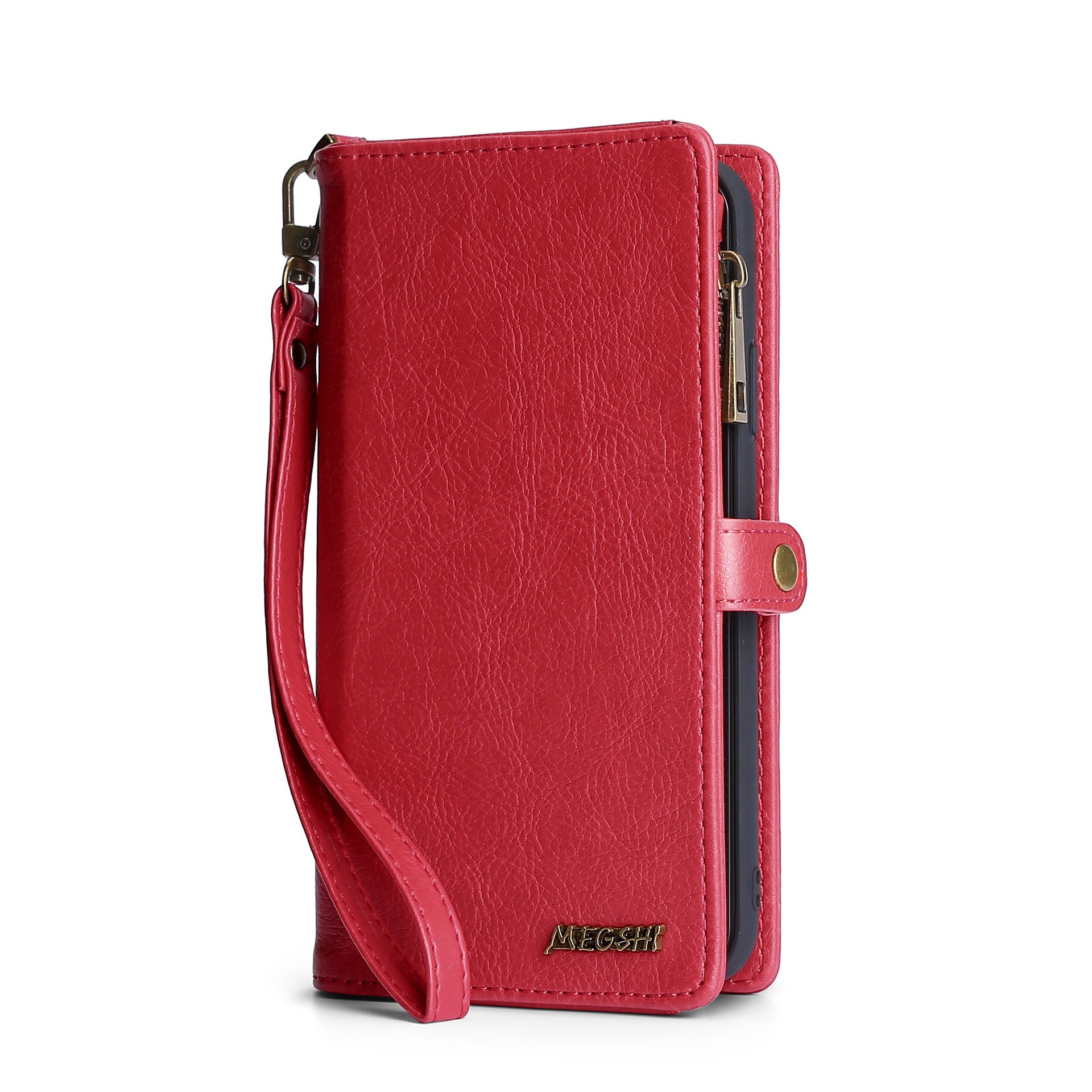 MEGSHI Detachable 2 in 1 Leather Wallet Design Case for Samsung Galaxy S20 FE/S20 Fan Edition/S20 FE 5G/S20 Fan Edition 5G/S20 Lite - Red