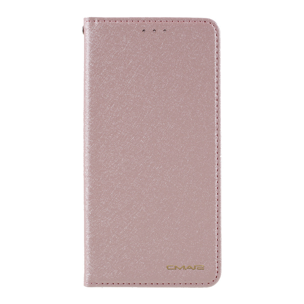 CMAI2 for Samsung Galaxy S20 FE 4G/5G/S20 Lite/S20 FE 2022 Auto-absorbed Folio PU Leather Cover with Card Slots - Rose Gold