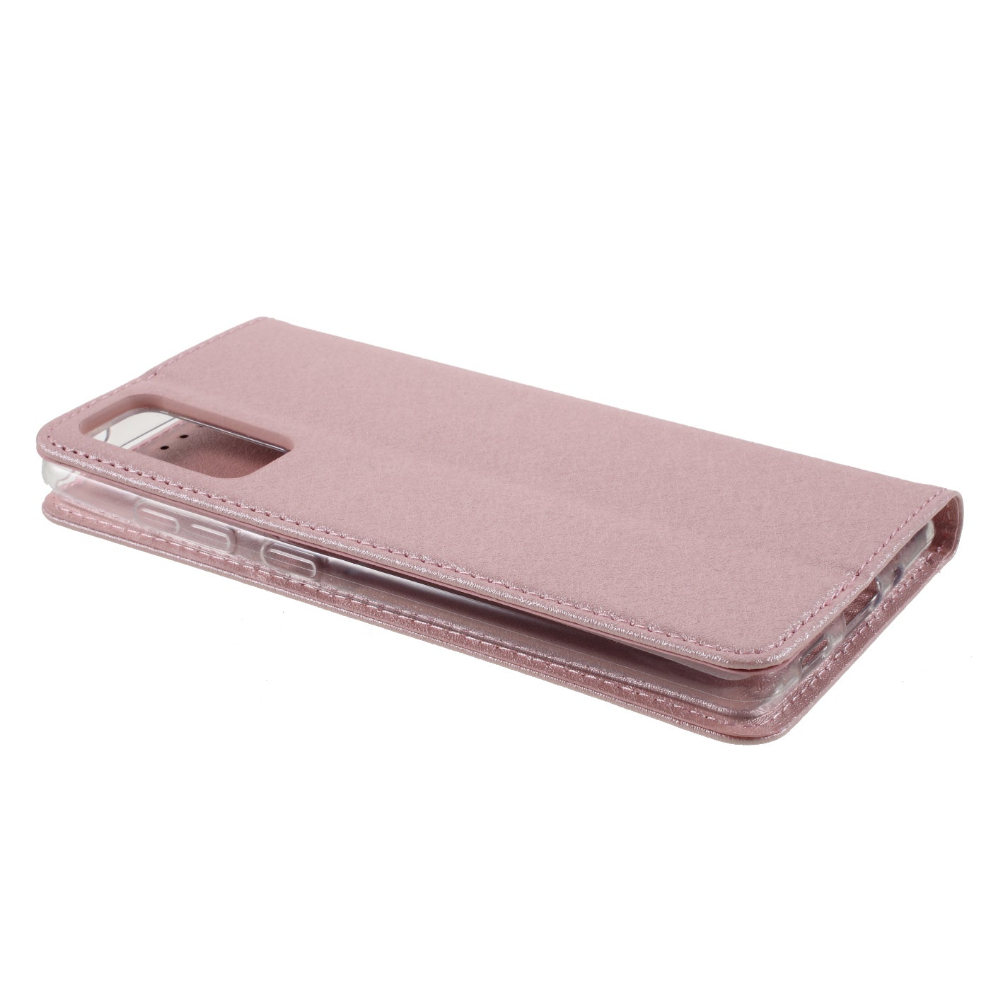 CMAI2 for Samsung Galaxy S20 FE 4G/5G/S20 Lite/S20 FE 2022 Auto-absorbed Folio PU Leather Cover with Card Slots - Rose Gold