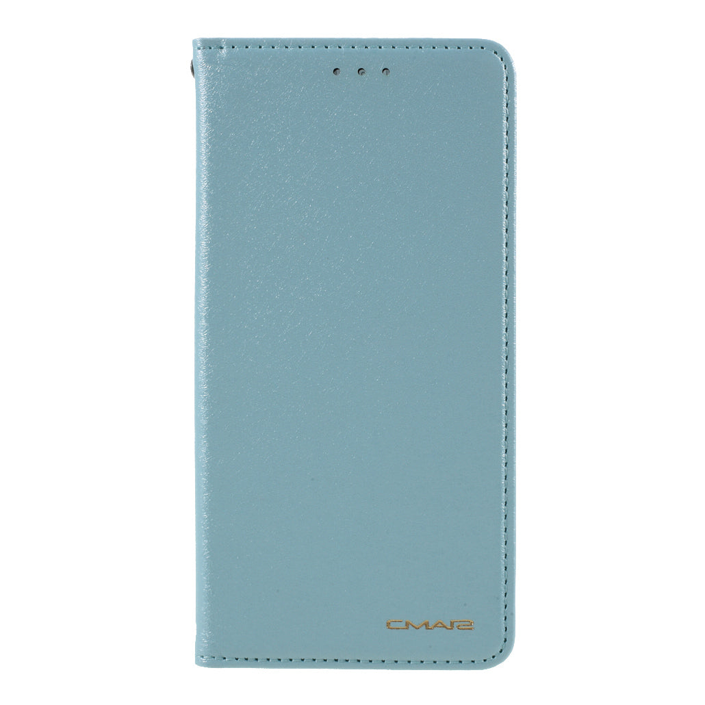 CMAI2 for Samsung Galaxy S20 FE 4G/5G/S20 Lite/S20 FE 2022 Auto-absorbed Folio PU Leather Cover with Card Slots - Baby Blue