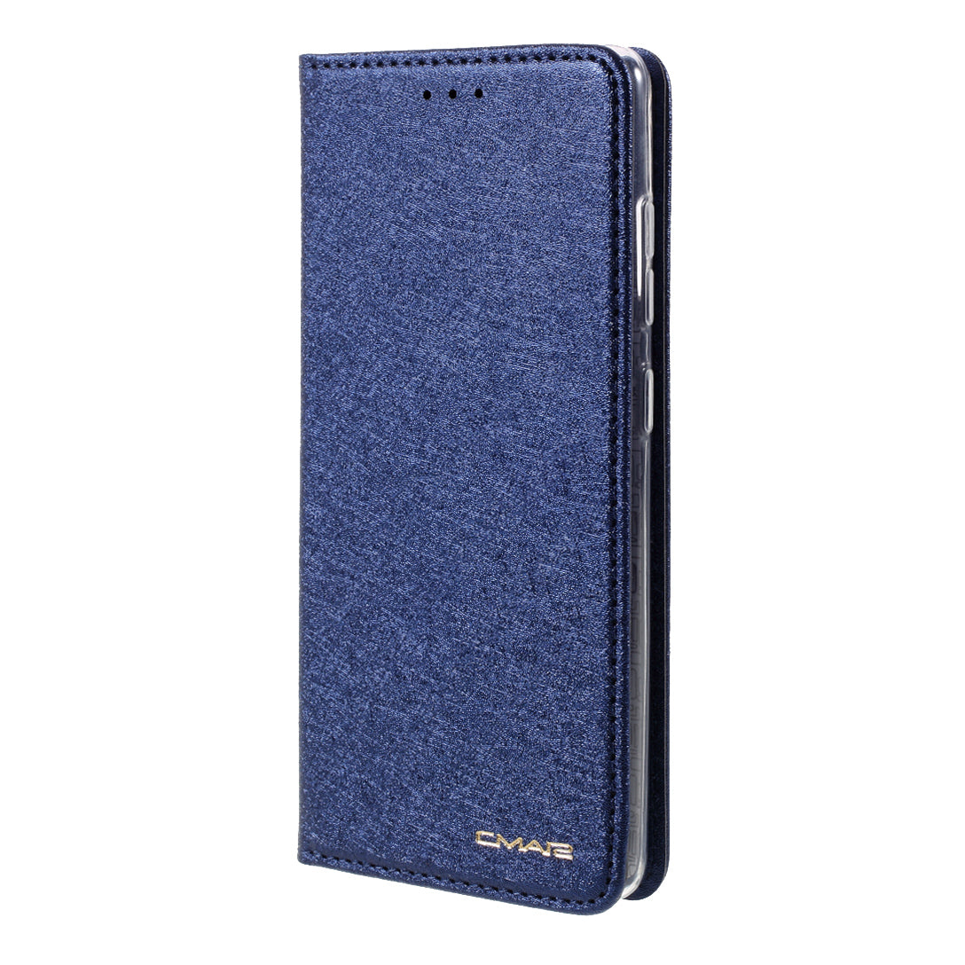 CMAI2 for Samsung Galaxy S20 FE 4G/5G/S20 Lite/S20 FE 2022 Auto-absorbed Folio PU Leather Cover with Card Slots - Dark Blue