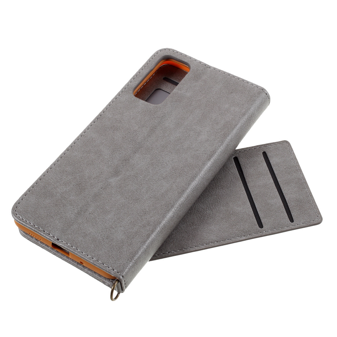 CMAI2 for Samsung Galaxy S20 FE 4G/5G/S20 Lite/S20 FE 2022 Auto-absorbed Folio PU Leather Cover with Card Slots - Grey