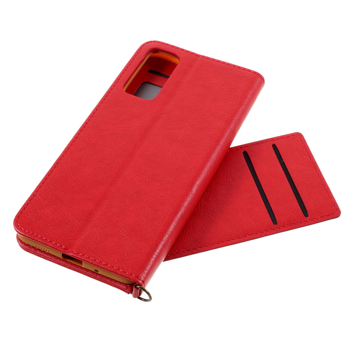 CMAI2 for Samsung Galaxy S20 FE 4G/5G/S20 Lite/S20 FE 2022 Auto-absorbed Folio PU Leather Cover with Card Slots - Red