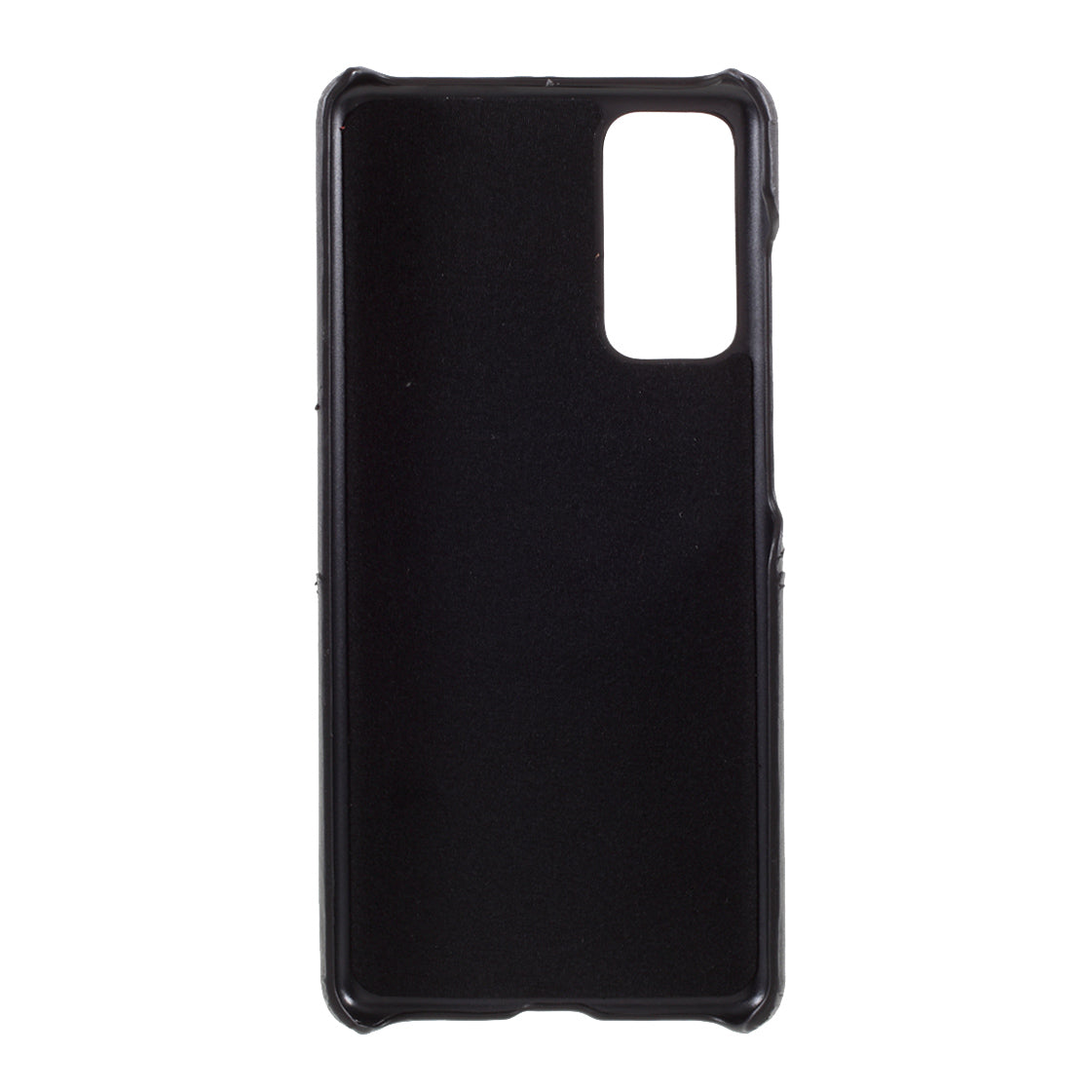 For Samsung Galaxy S20 FE 4G/5G/S20 Lite/S20 FE 2022 Double Card Slots PU Leather Coated PC Cover - Black