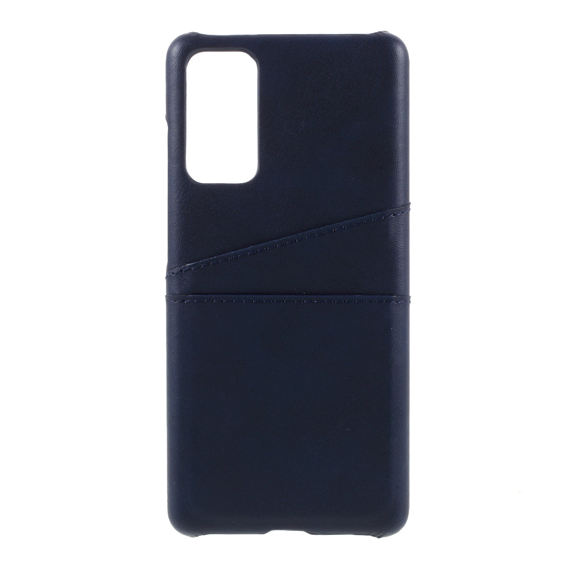 For Samsung Galaxy S20 FE 4G/5G/S20 Lite/S20 FE 2022 Double Card Slots PU Leather Coated PC Cover - Blue