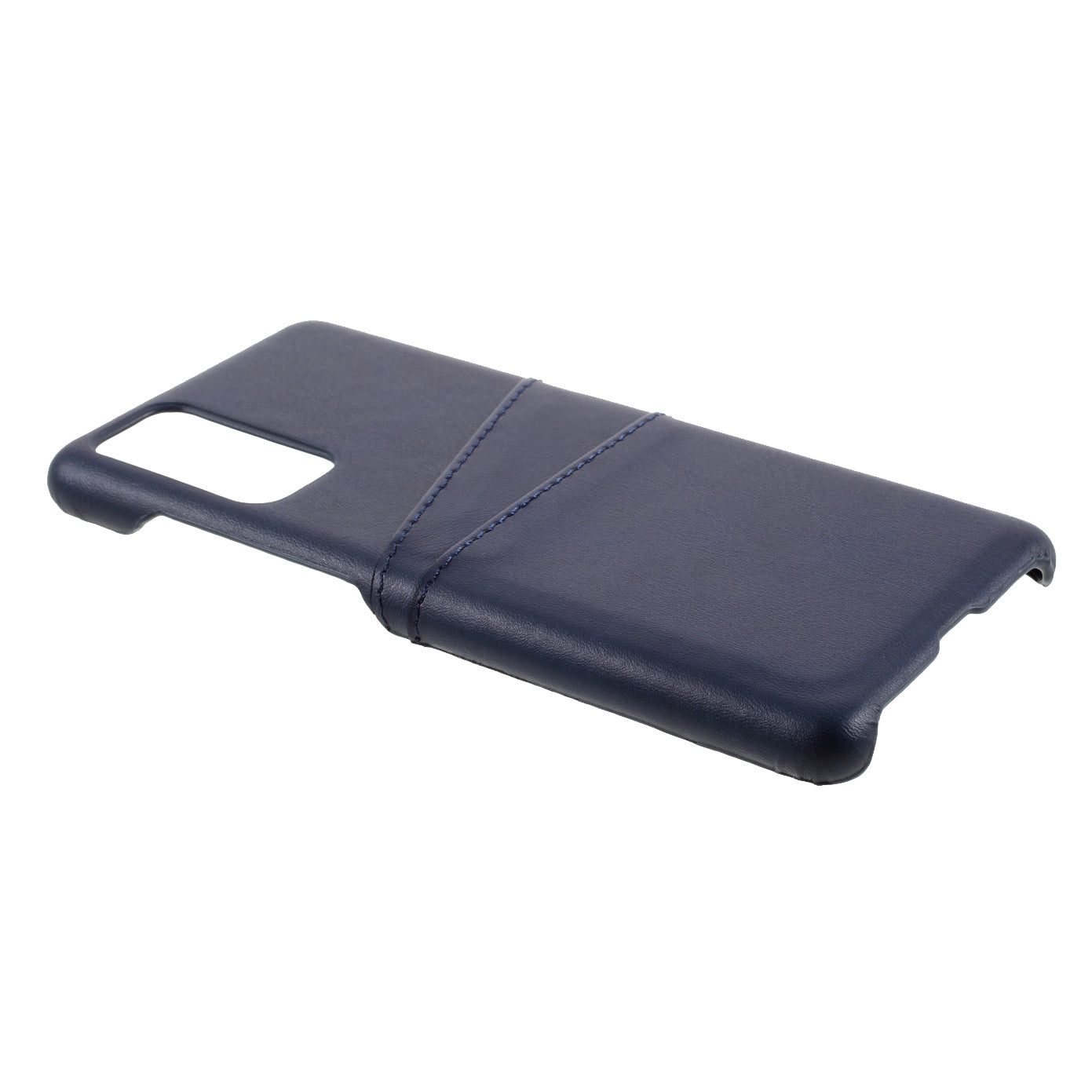 For Samsung Galaxy S20 FE 4G/5G/S20 Lite/S20 FE 2022 Double Card Slots PU Leather Coated PC Cover - Blue