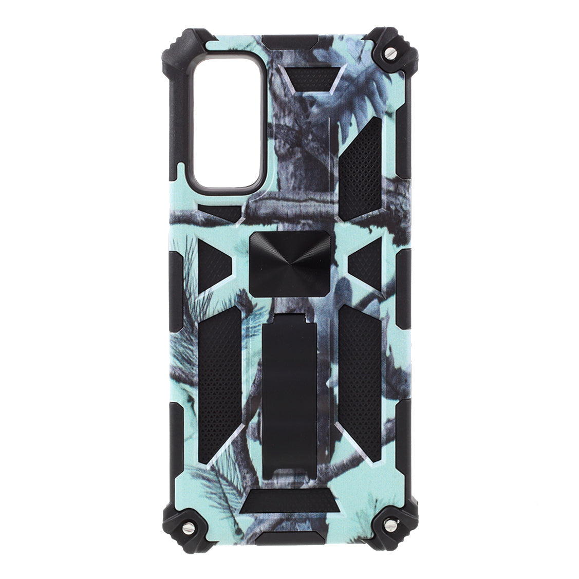 For Samsung Galaxy S20 FE 4G/5G/S20 Lite/S20 FE 2022 Camouflage Style Shock Absorption Detachable 2 in 1 Phone Protective Shell - Sky Blue