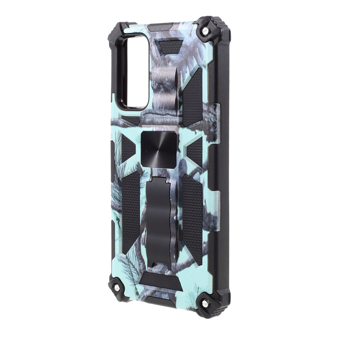 For Samsung Galaxy S20 FE 4G/5G/S20 Lite/S20 FE 2022 Camouflage Style Shock Absorption Detachable 2 in 1 Phone Protective Shell - Sky Blue