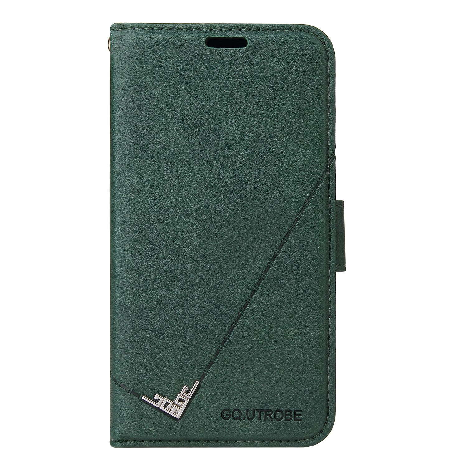 GQ.UTROBE Rectangular Metal Decor Stand Leather Cover for Samsung Galaxy S20 FE/S20 Fan Edition/S20 FE 5G/S20 Fan Edition 5G - Green