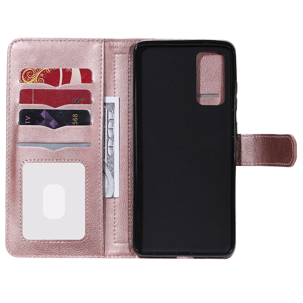 For Samsung Galaxy S20 FE 4G/S20 Fan Edition 4G/S20 FE 5G/S20 Fan Edition 5G/S20 Lite/S20 FE 2022 KT Multi-functional Series-1 New Arrival Leather Cover Shell with KT Multi-functional Series-1 10 Card Slots - Rose Gold