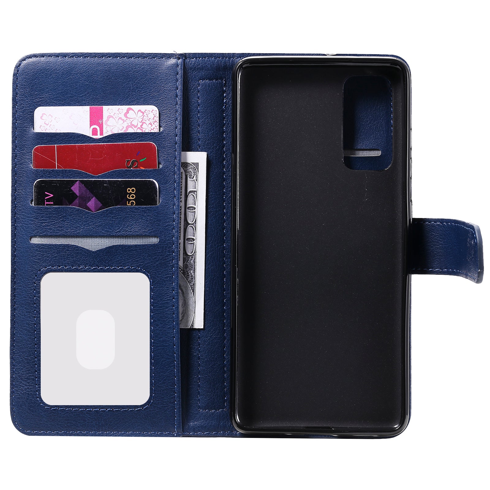 For Samsung Galaxy S20 FE 4G/S20 Fan Edition 4G/S20 FE 5G/S20 Fan Edition 5G/S20 Lite/S20 FE 2022 KT Multi-functional Series-1 New Arrival Leather Cover Shell with KT Multi-functional Series-1 10 Card Slots - Blue