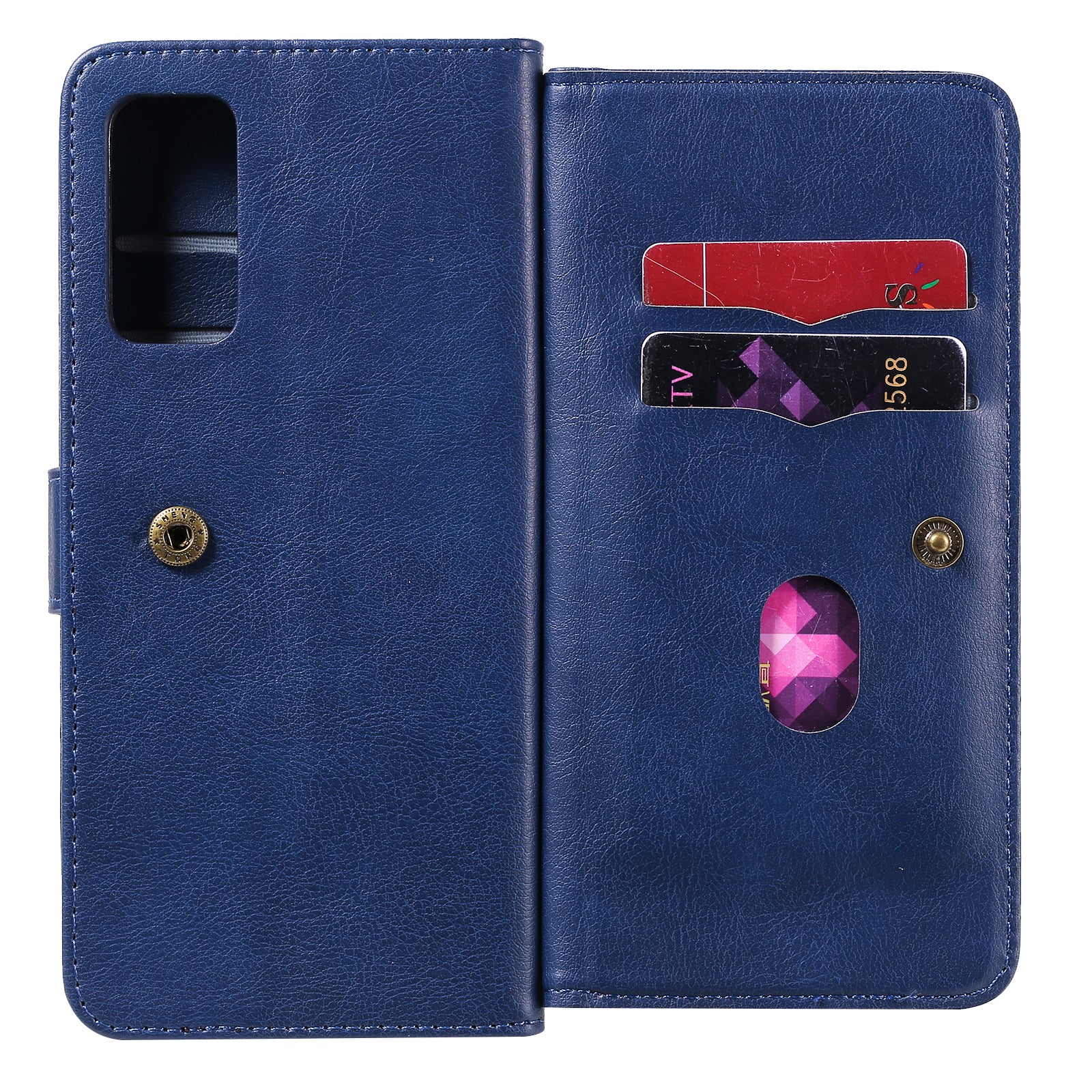 For Samsung Galaxy S20 FE 4G/S20 Fan Edition 4G/S20 FE 5G/S20 Fan Edition 5G/S20 Lite/S20 FE 2022 KT Multi-functional Series-1 New Arrival Leather Cover Shell with KT Multi-functional Series-1 10 Card Slots - Blue