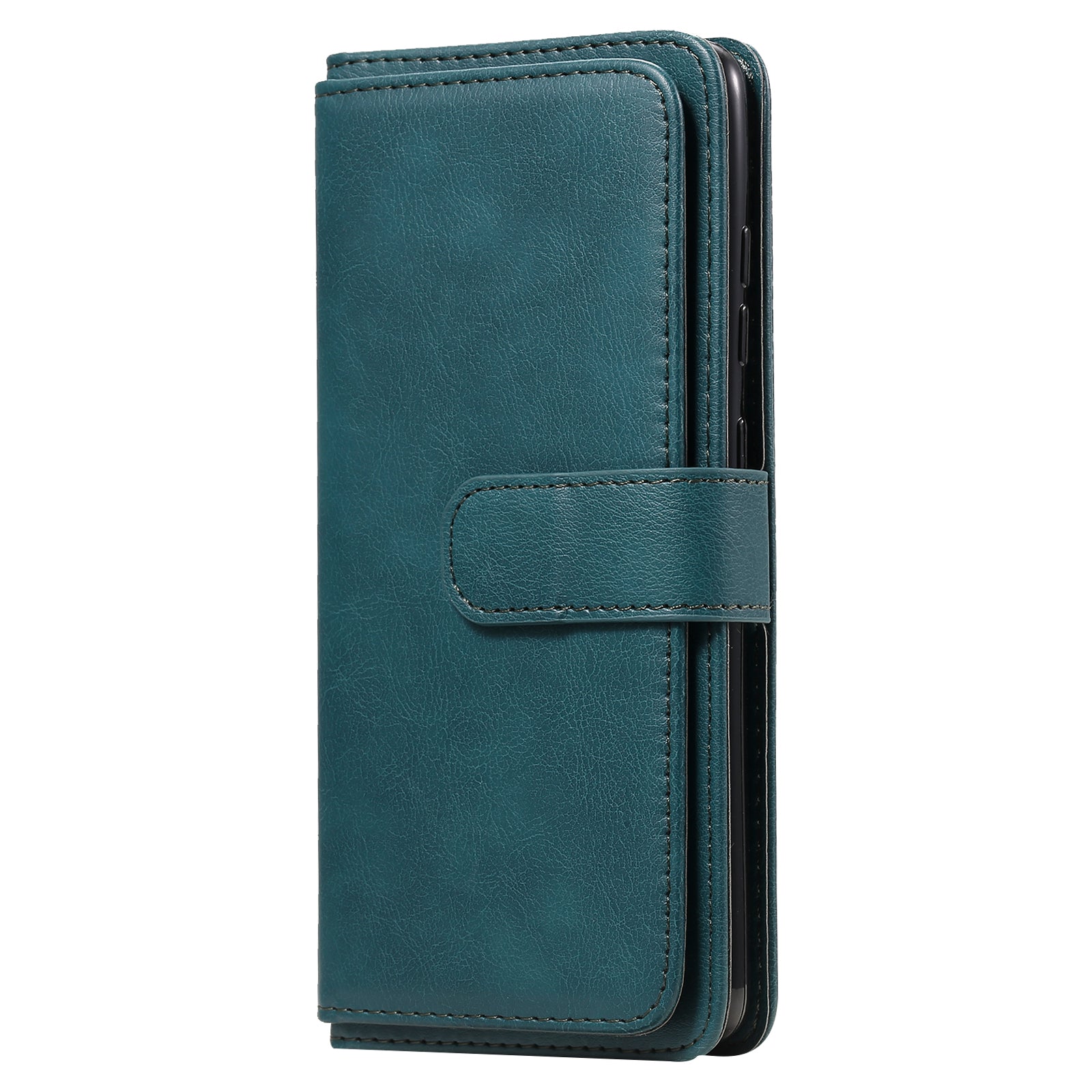 For Samsung Galaxy S20 FE 4G/S20 Fan Edition 4G/S20 FE 5G/S20 Fan Edition 5G/S20 Lite/S20 FE 2022 KT Multi-functional Series-1 New Arrival Leather Cover Shell with KT Multi-functional Series-1 10 Card Slots - Green