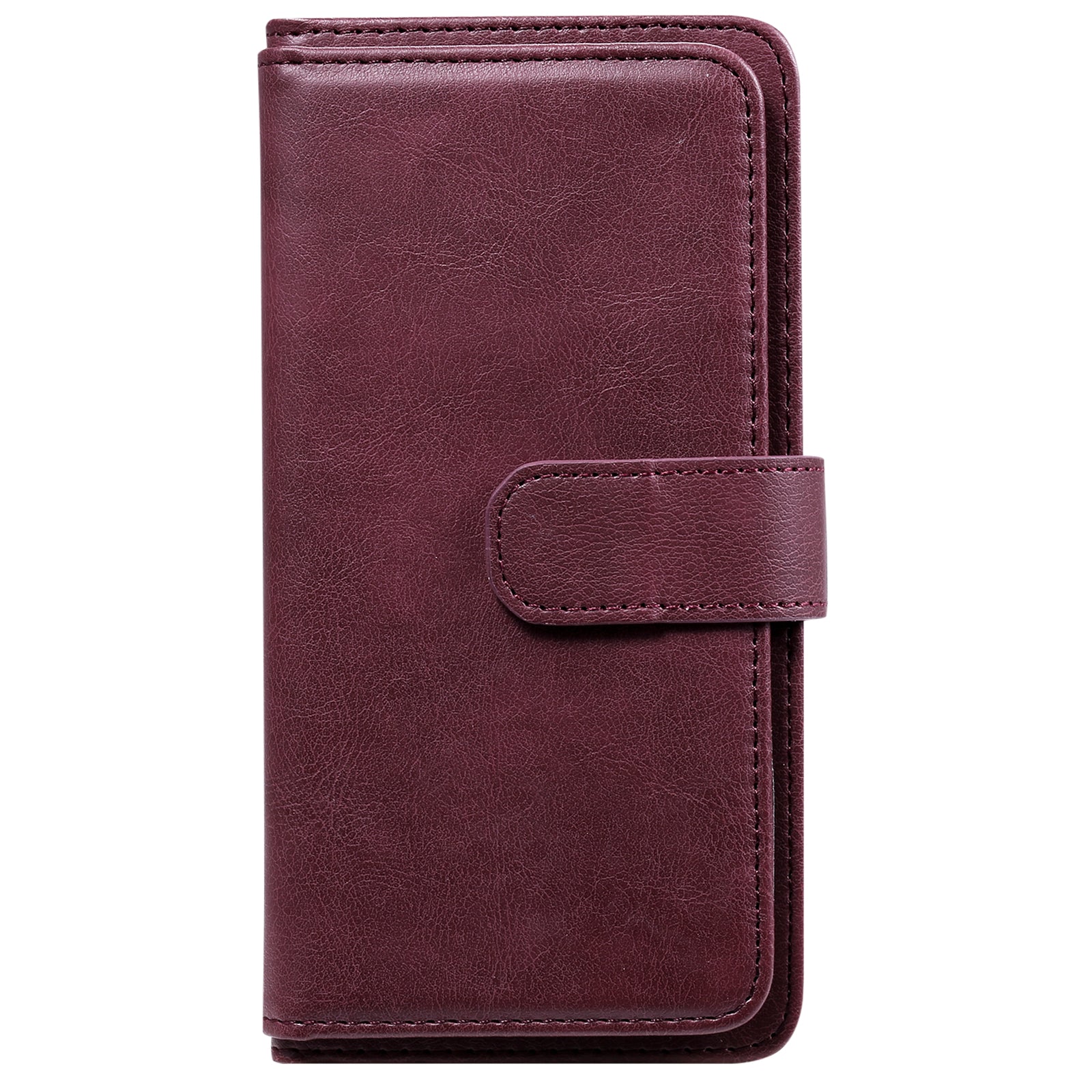 For Samsung Galaxy S20 FE 4G/S20 Fan Edition 4G/S20 FE 5G/S20 Fan Edition 5G/S20 Lite/S20 FE 2022 KT Multi-functional Series-1 New Arrival Leather Cover Shell with KT Multi-functional Series-1 10 Card Slots - Wine Red