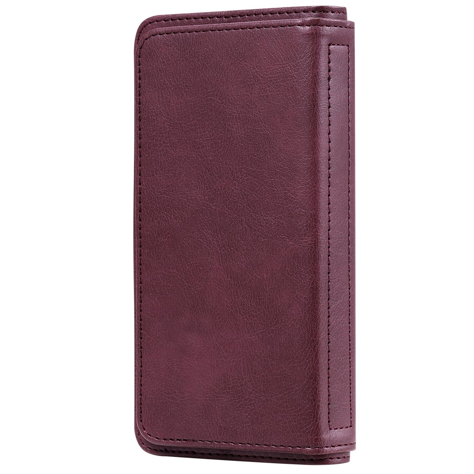 For Samsung Galaxy S20 FE 4G/S20 Fan Edition 4G/S20 FE 5G/S20 Fan Edition 5G/S20 Lite/S20 FE 2022 KT Multi-functional Series-1 New Arrival Leather Cover Shell with KT Multi-functional Series-1 10 Card Slots - Wine Red