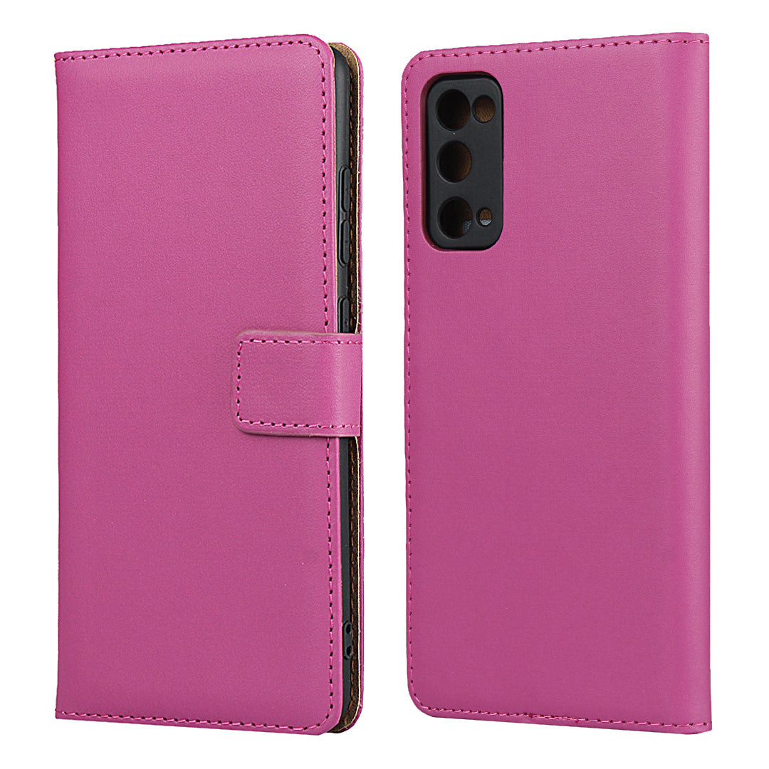 For Samsung Galaxy S20 FE 4G/5G/S20 Lite/S20 FE 2022 Split Leather Shell Wallet Stand Mobile Phone Cover - Rose