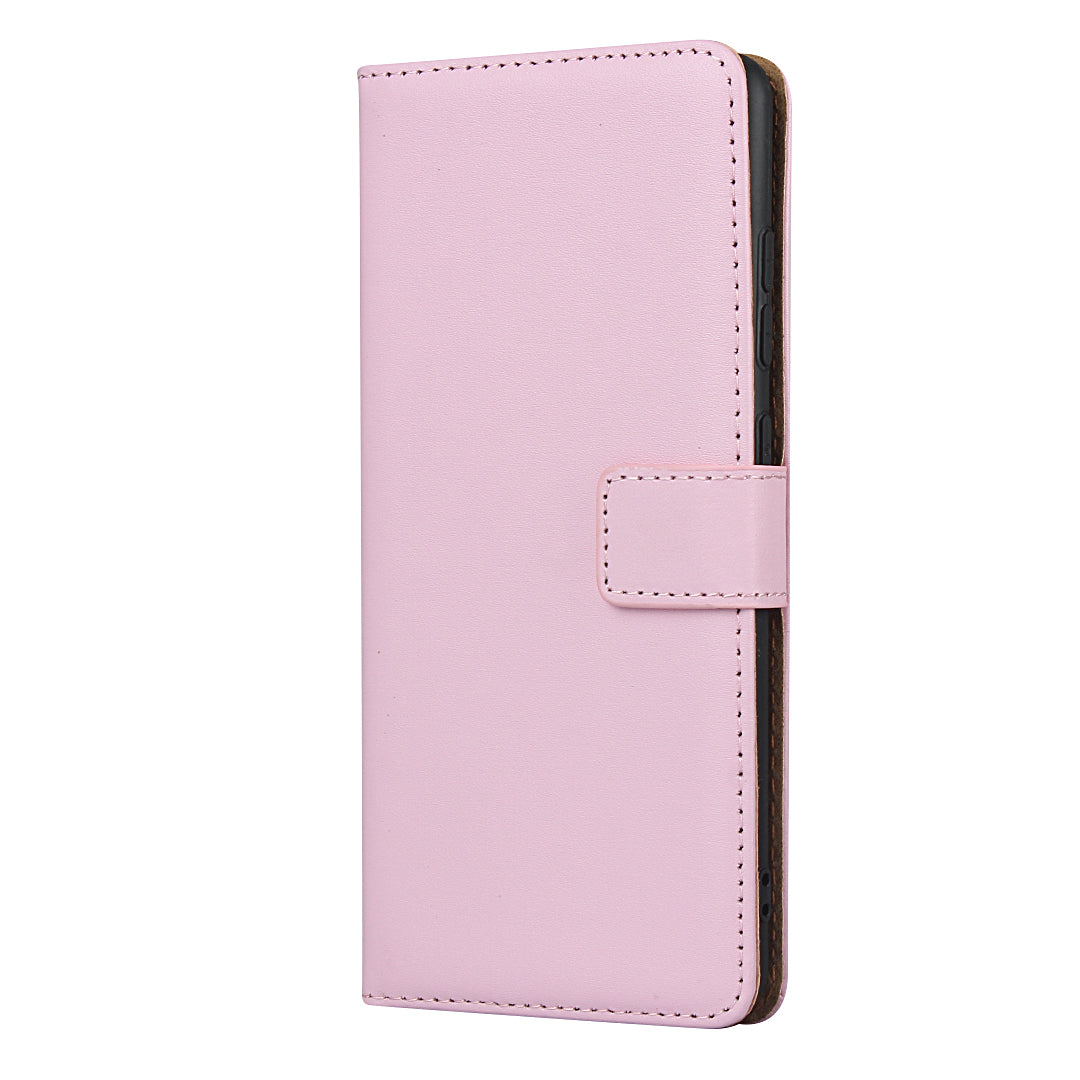 For Samsung Galaxy S20 FE 4G/5G/S20 Lite/S20 FE 2022 Split Leather Shell Wallet Stand Mobile Phone Cover - Pink