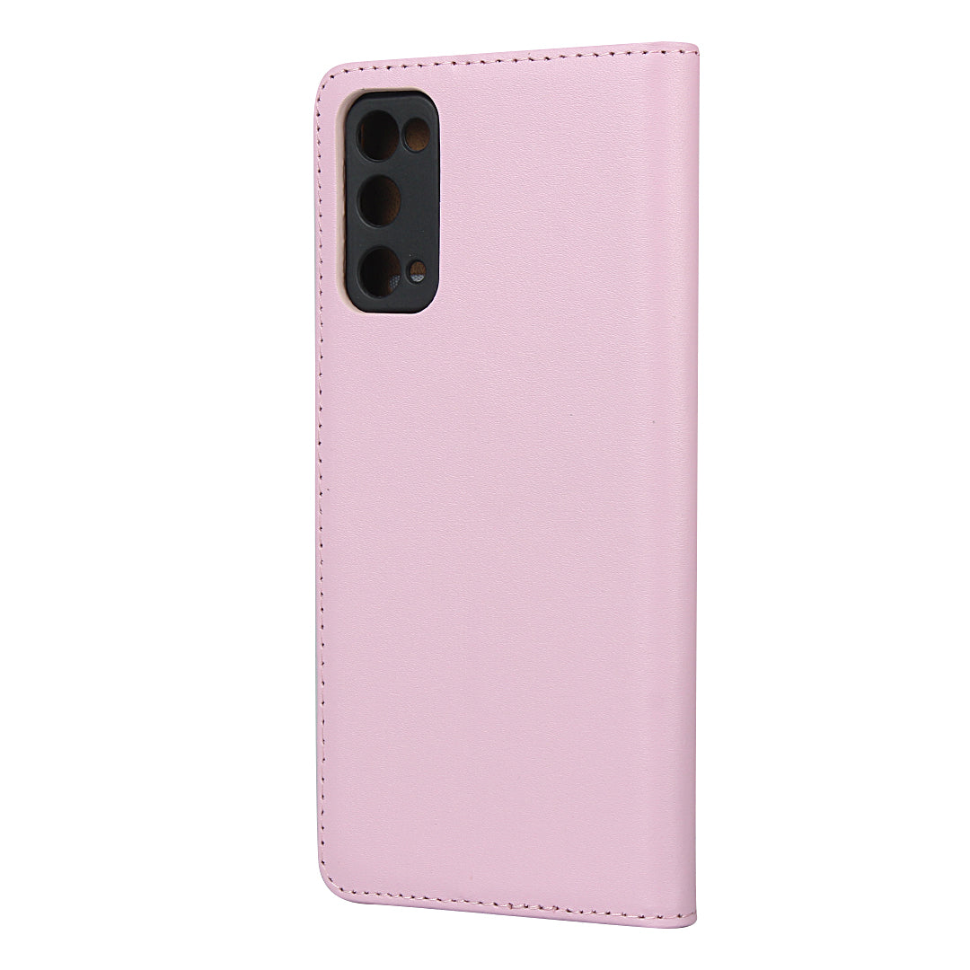 For Samsung Galaxy S20 FE 4G/5G/S20 Lite/S20 FE 2022 Split Leather Shell Wallet Stand Mobile Phone Cover - Pink