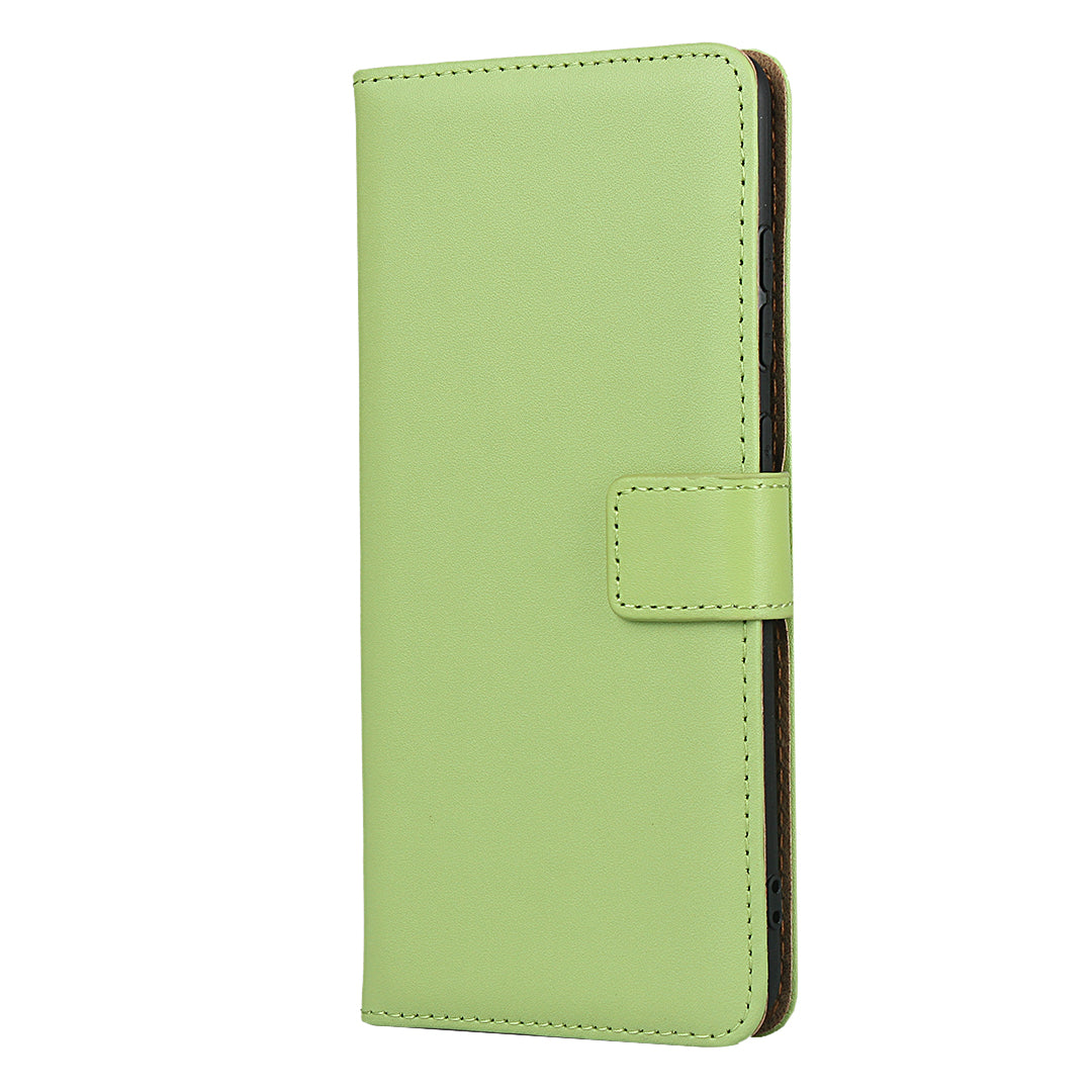 For Samsung Galaxy S20 FE 4G/5G/S20 Lite/S20 FE 2022 Split Leather Shell Wallet Stand Mobile Phone Cover - Green